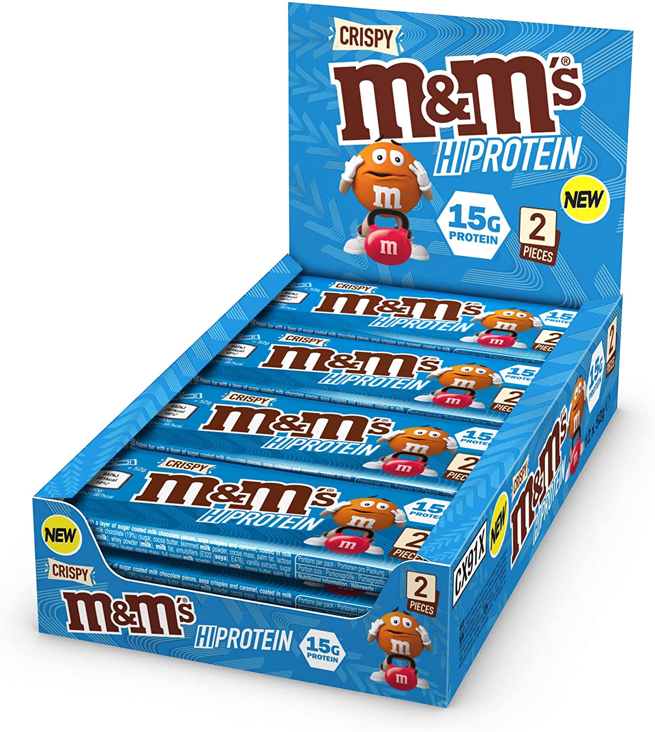 M&M Hi-Protein Bar Crispy 12x52g Crispy M&M Hi-Protein Bar Crispy 12x52g Crispy