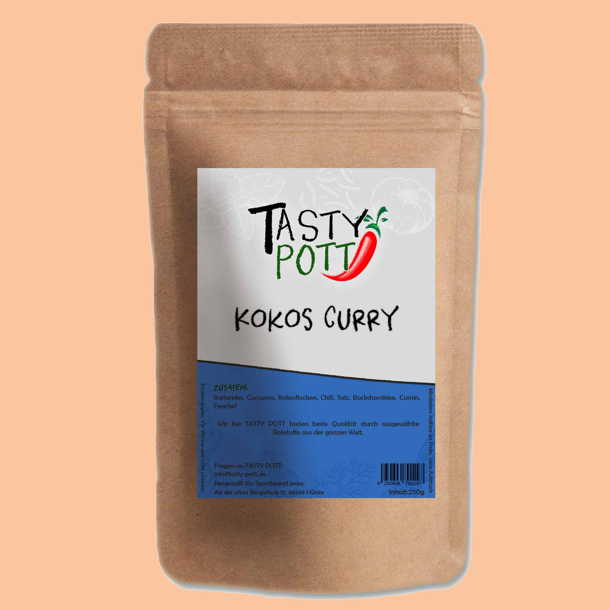 Kokos Curry Gewürz - Beutel 30g von Tasty Pott