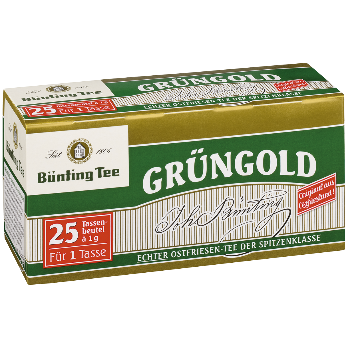 Bünting Tee Grüngold, 25xTassenbeutel  a 1g