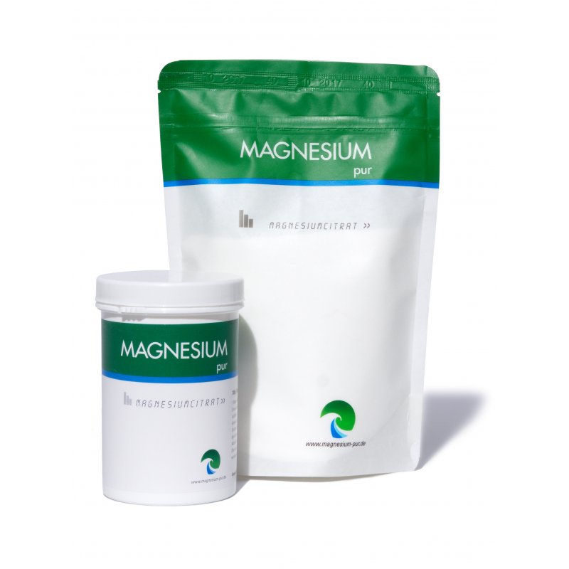 Magnesium Pur Starterset 300g Dose + 500g Beutel Citrat Magnesiumcitrat  SPARSET