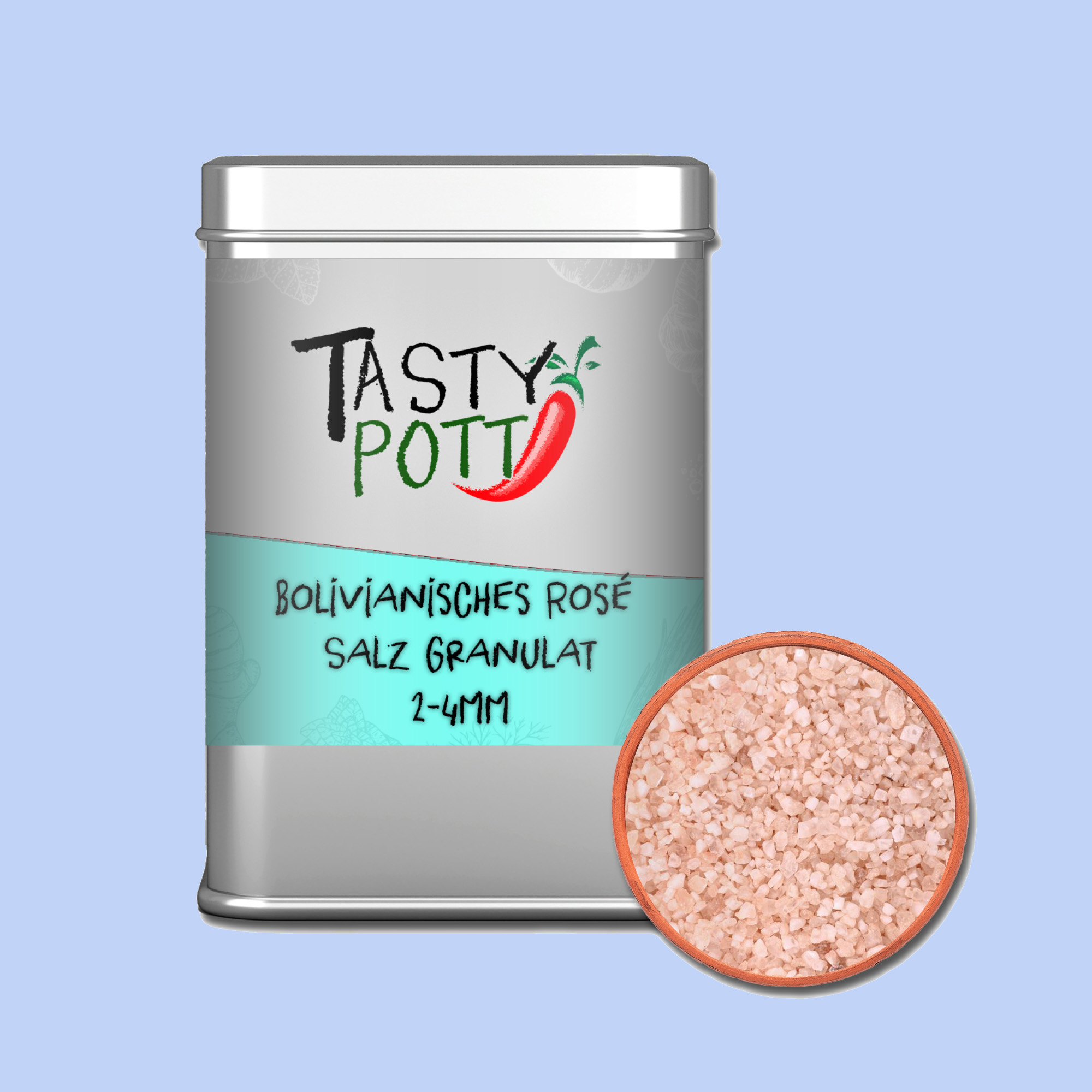 Tasty Pott Bolivianisches Rosé Salz Granulat (2-4mm) Nachfüllbeutel 250g