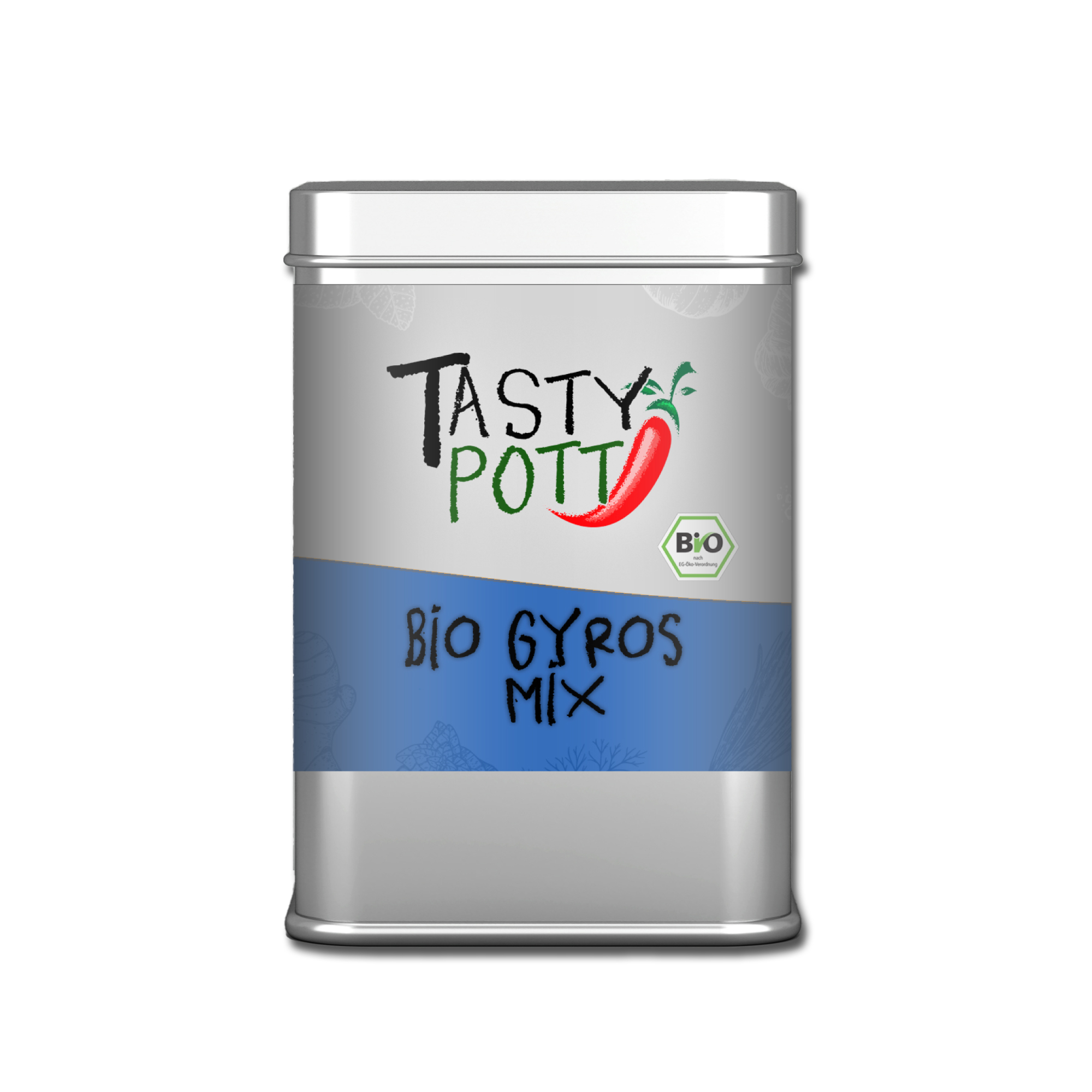Bio Gyros Gewürz - Bio Gewürzmischung - 80g Dose von Tasty Pott Bio Gyros Gewürz - Bio Gewürzmischung - 80g Dose von Tasty Pott