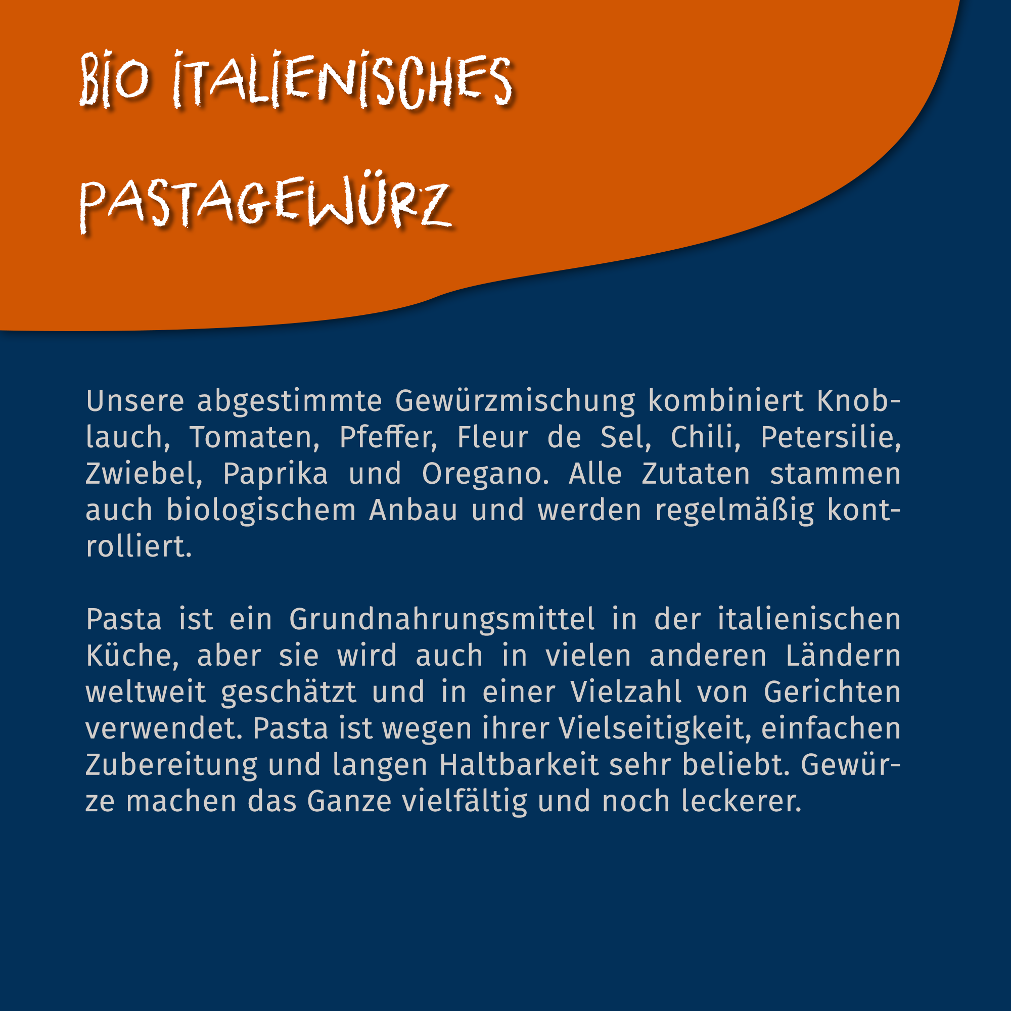 Italienisches Bio Pastagewürz - aromatisches Pasta Gewürz | 100g Dose Tasty Pott    Italienisches Bio Pastagewürz - aromatisches Pasta Gewürz | 100g Dose Tasty Pott