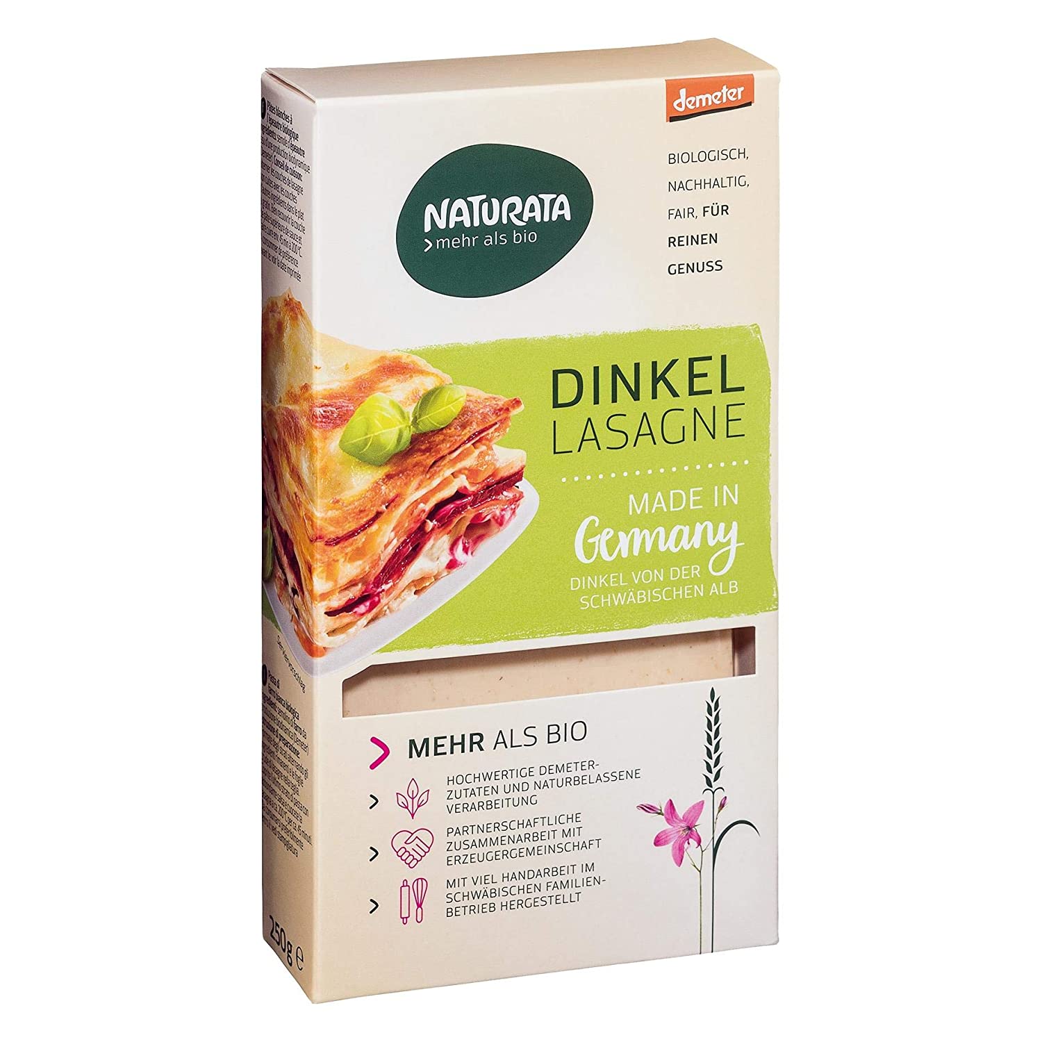 Naturata Bio Dinkel-Lasagne-Platten 250g Naturata Bio Dinkel-Lasagne-Platten 250g