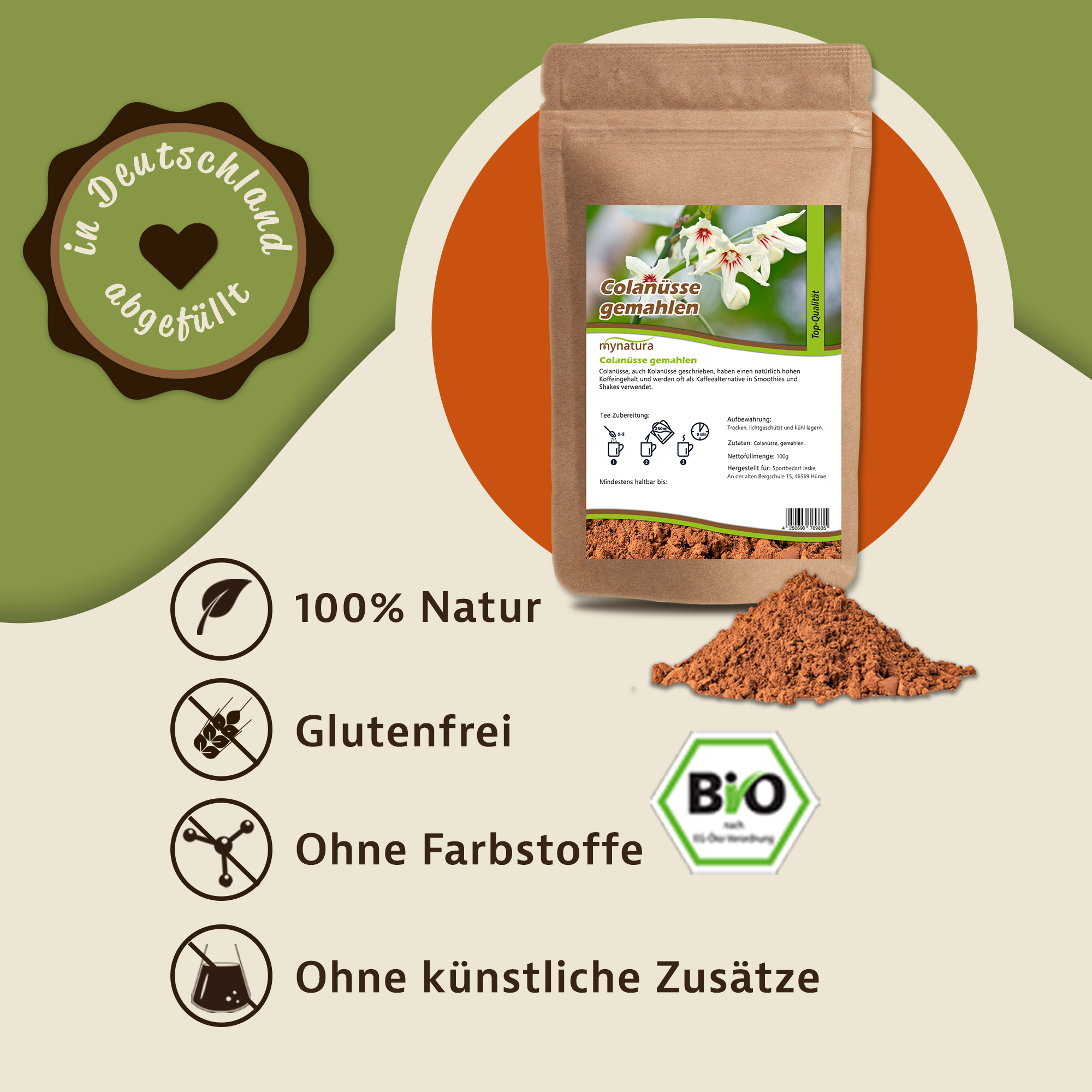 Mynatura Colanüsse - gemahlen 250g