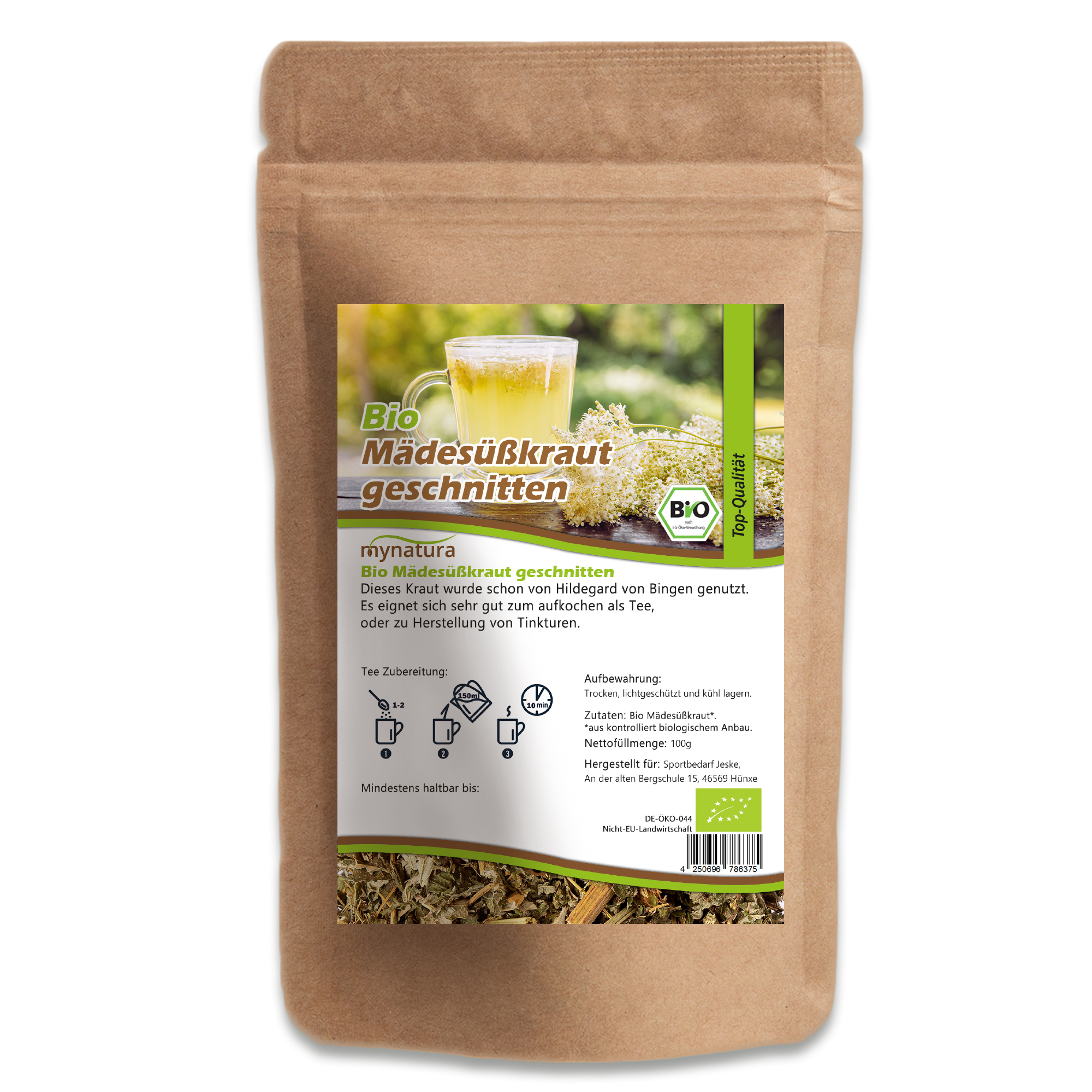 Bio Mädesüßkraut geschnitten – naturbelassenes Kräuterprodukt von Mynatura 250g Bio Mädesüßkraut geschnitten – naturbelassenes Kräuterprodukt von Mynatura 250g