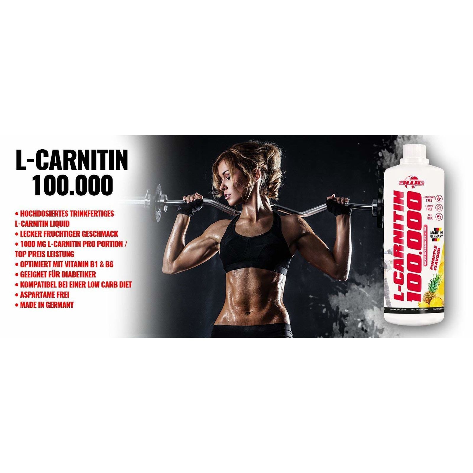 BWG L-Carnitin 100.000mh Liquid 1 Liter (rote Flasche) BWG L-Carnitin 100.000mh Liquid 1 Liter (rote Flasche)