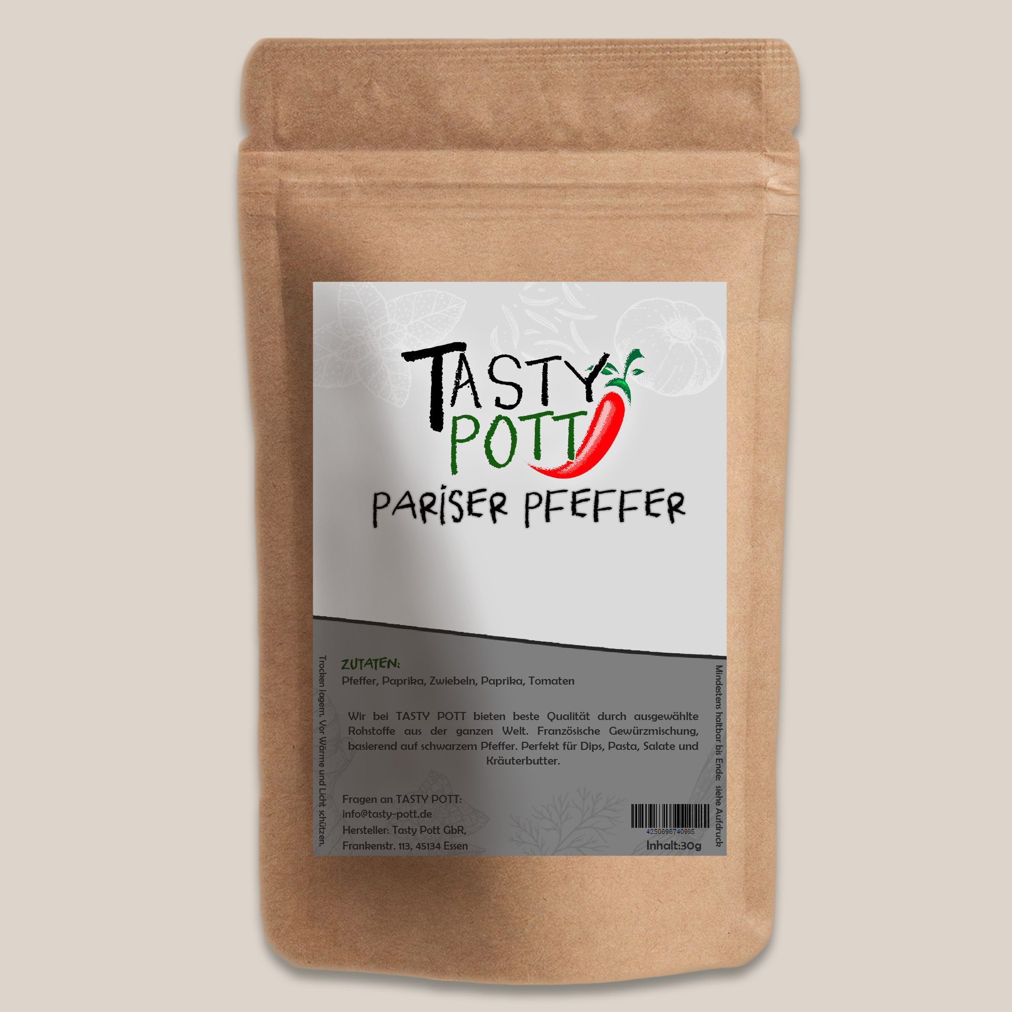 Tasty Pott Pariser Pfeffer Mix 500g Beutel