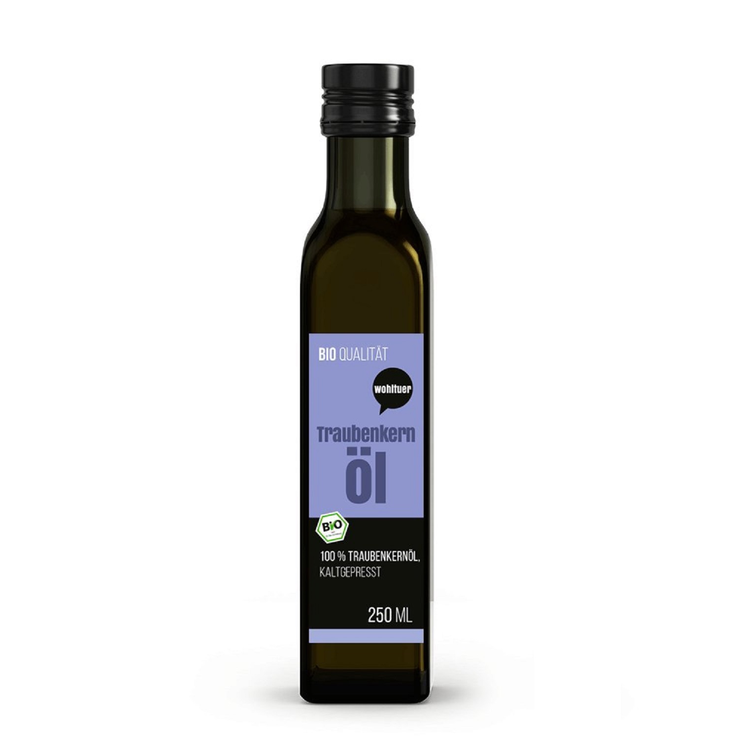 Wohltuer Traubenkernöl kaltgepresst 250ml aus kontrolliert biologischem Anbau (Frankreich)