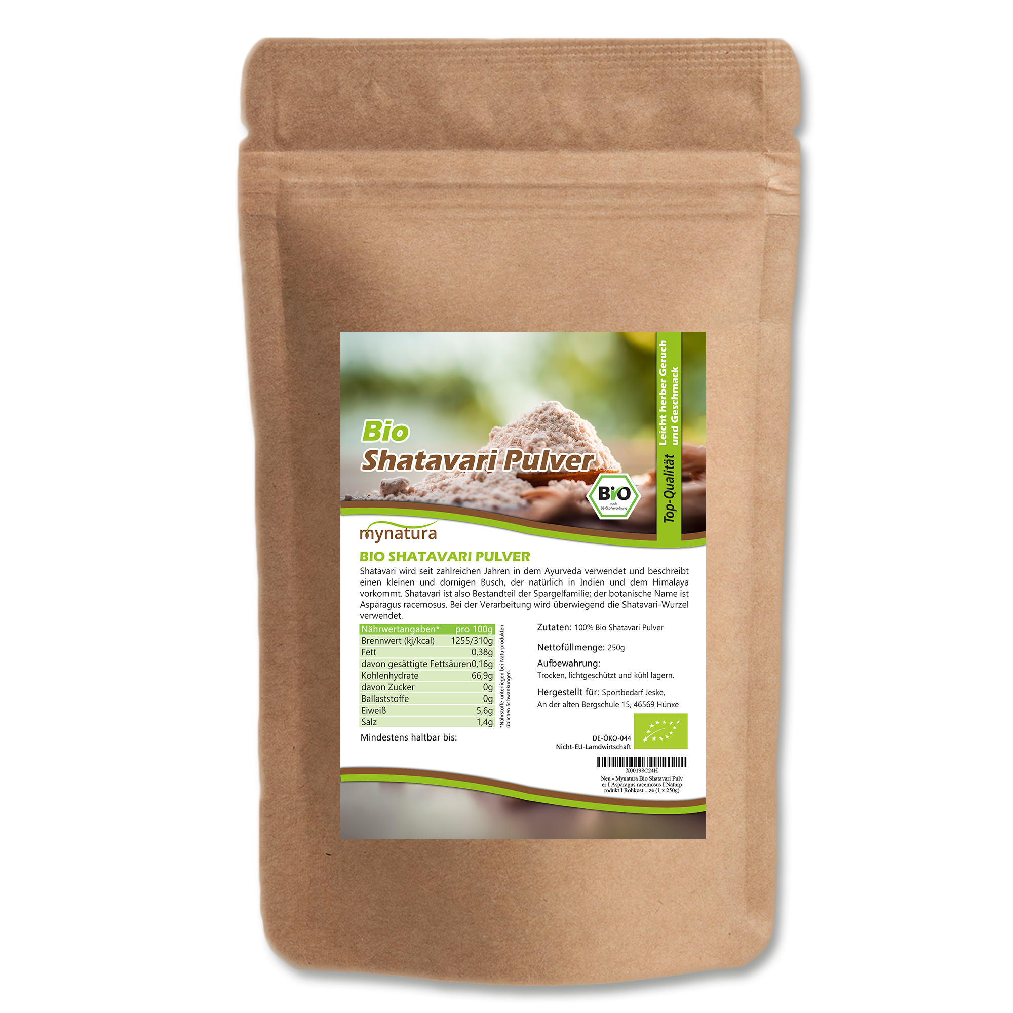 Mynatura Bio Shatavari Pulver - Indischer Spargel 0,25Kg