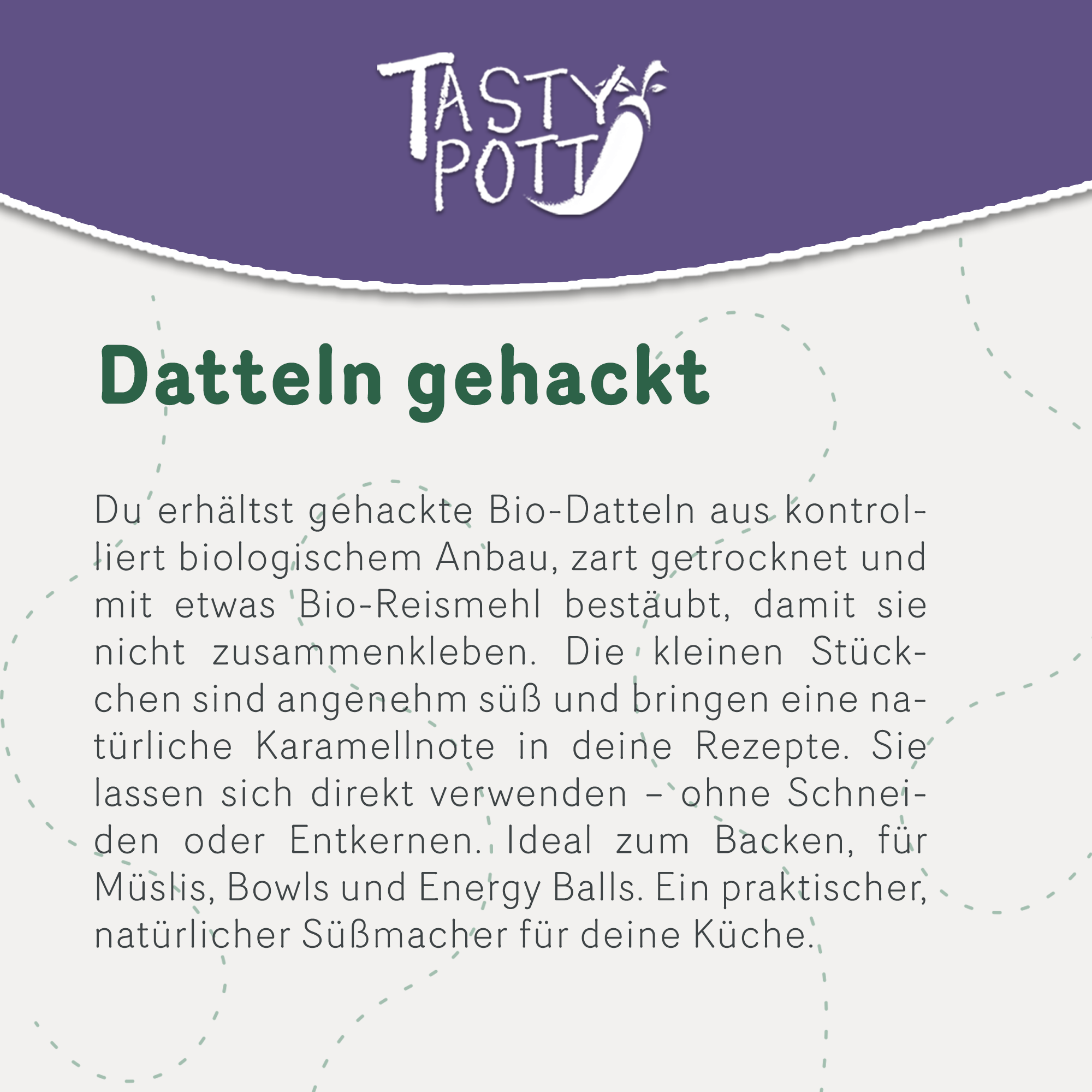 Bio Datteln getrocknet & gehackt