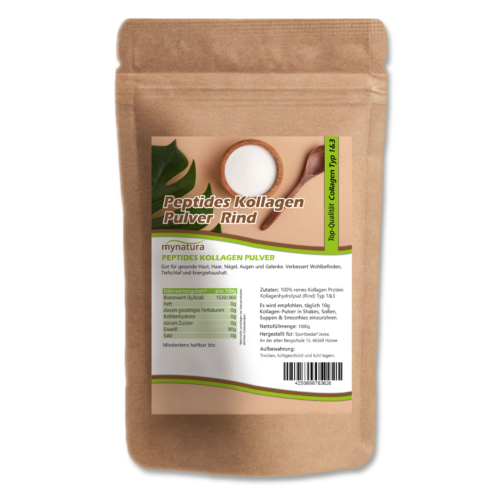 Mynatura Rind Collagen Pulver (Kollagen) 1000g
