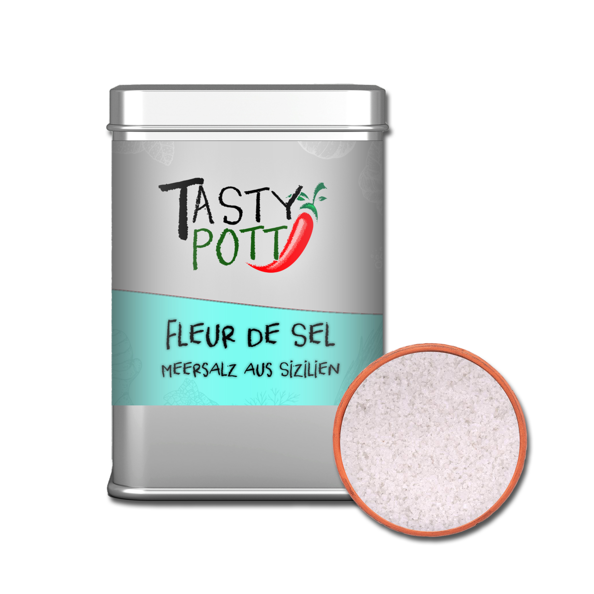 Fleur de Sel Meersalz 150g Dose von Tasty Pott
