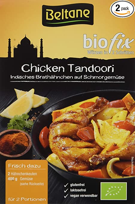 Beltane biofix Chicken Tandoori - 2 Portionen, 2er Pack (2 x 21,5 g Packung) - Bio Beltane biofix Chicken Tandoori - 2 Portionen, 2er Pack (2 x 21,5 g Packung) - Bio