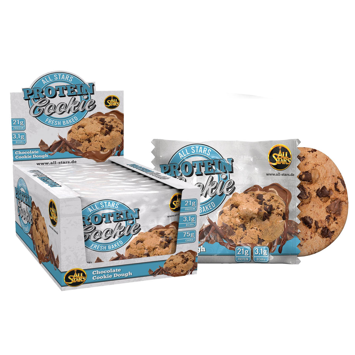All Stars Protein Cookie, Chocolate Cookie Dough, 12er Pack (12 x 75 g)