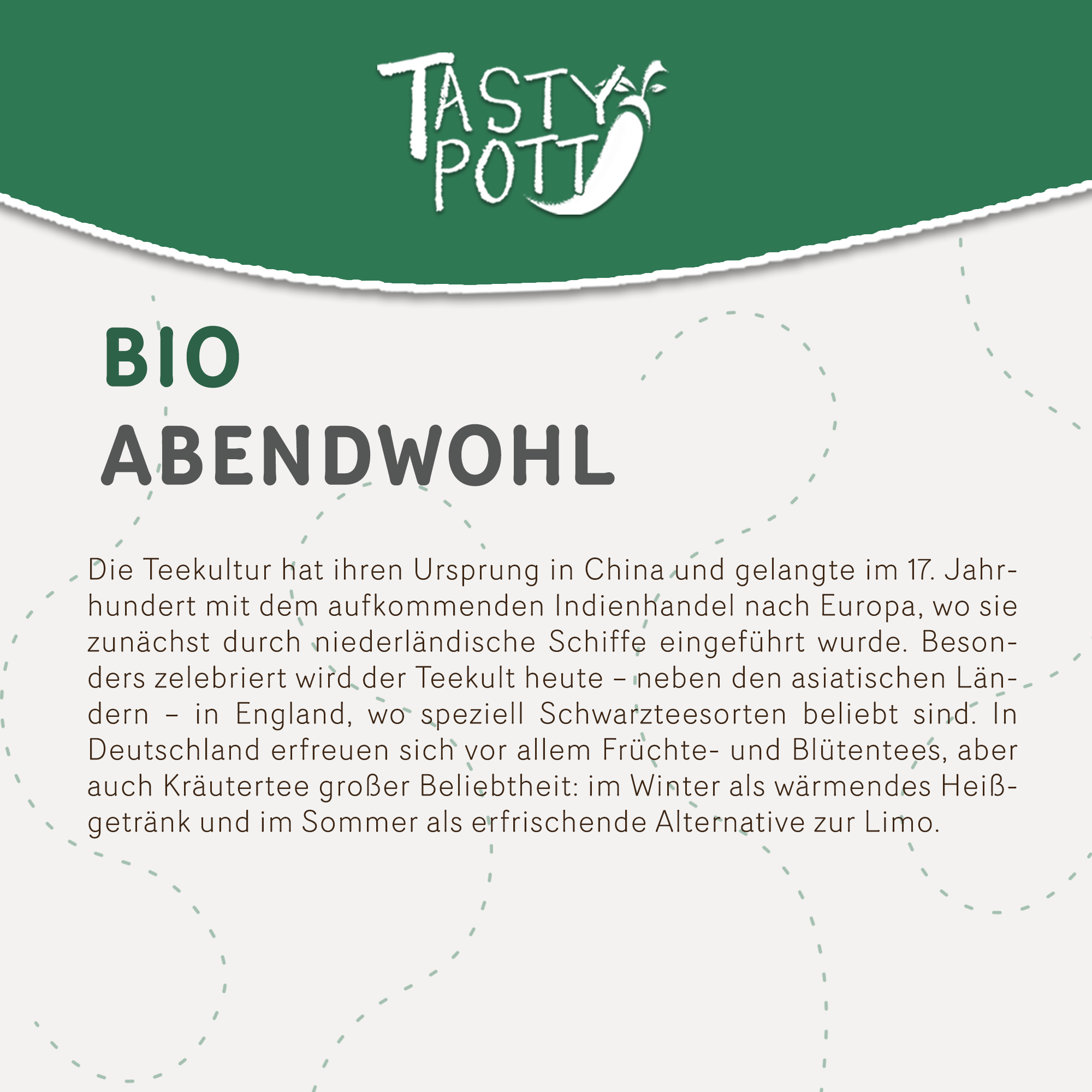 Tasty Pott Bio Abendwohl Tee 20g Dose