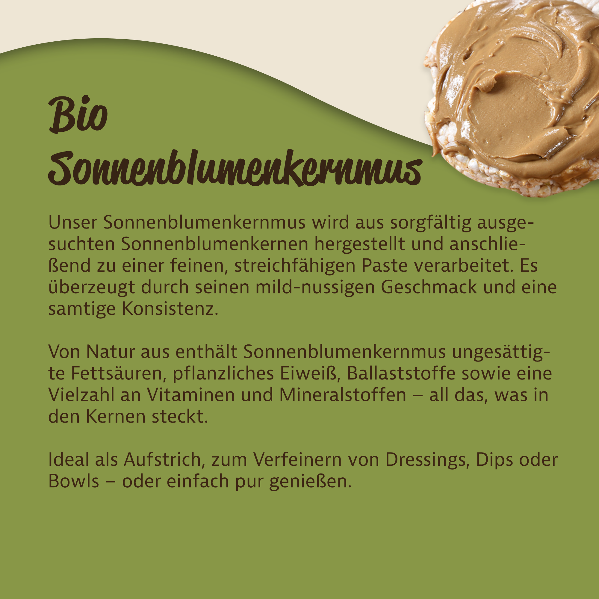 Cremiges Sonnenblumenkernmus in Bio-Qualität – natürlich, vielseitig & aromatisch 2x0,5Kg