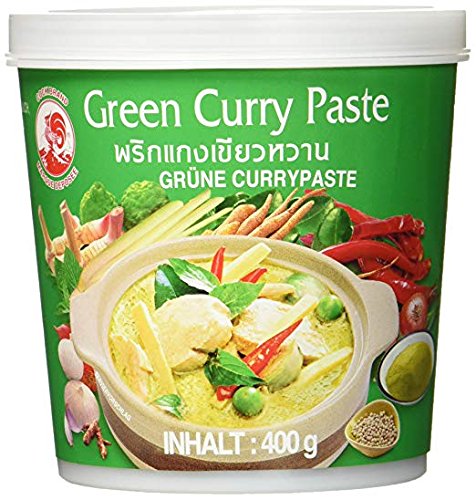 COCK BRAND Mix 3 x 400 g Paste Curry Gelb Grün und Rot