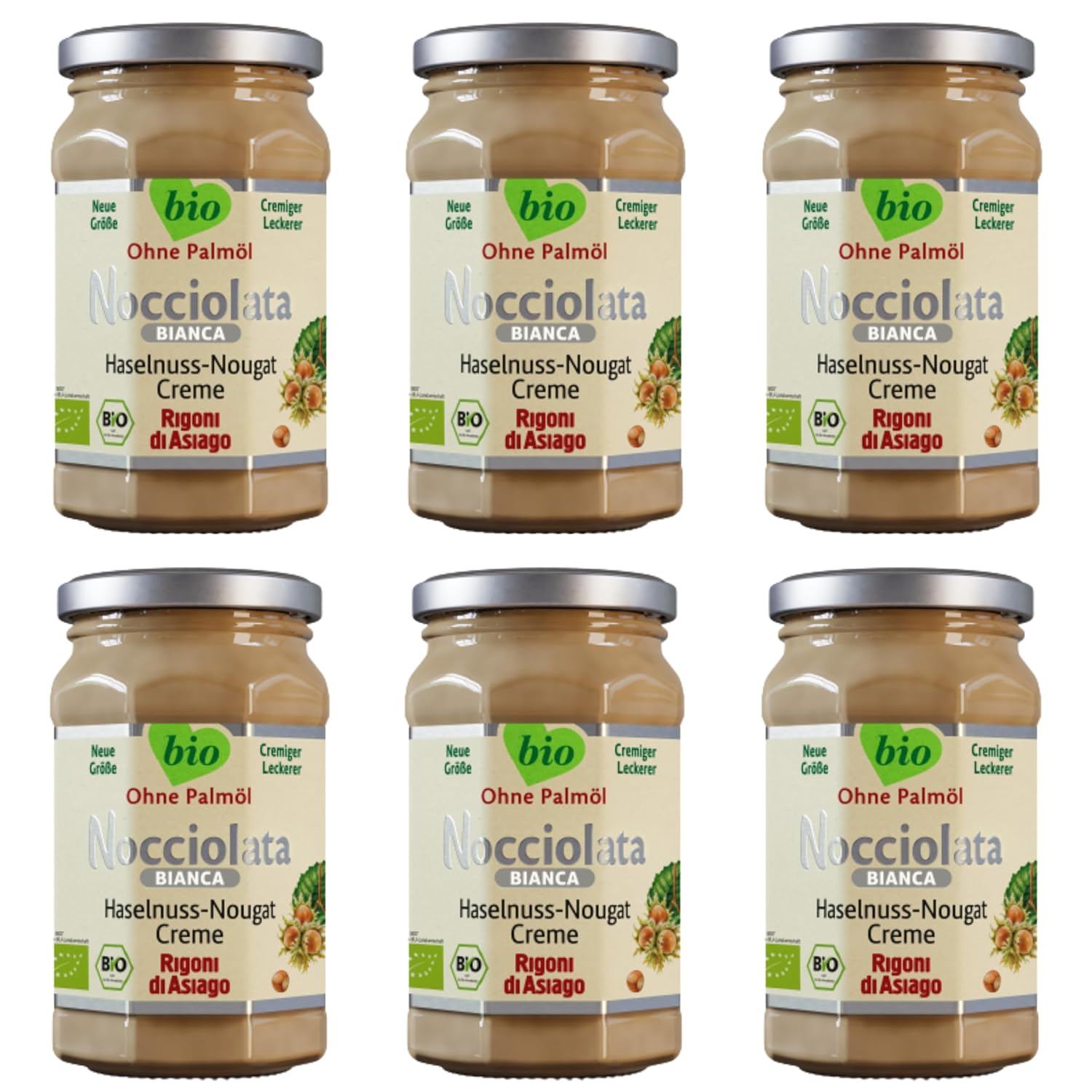 Rigoni di Asiago Nocciolata - weiße Schokolade, Haselnusscreme(6x250g) Rigoni di Asiago Nocciolata - weiße Schokolade, Haselnusscreme(6x250g)