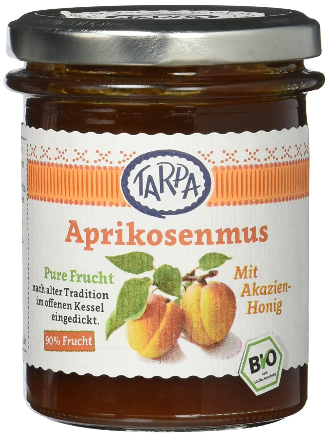 Tarpa Bio Aprikosenmus mit Akazienhonig Tarpa Bio Aprikosenmus mit Akazienhonig