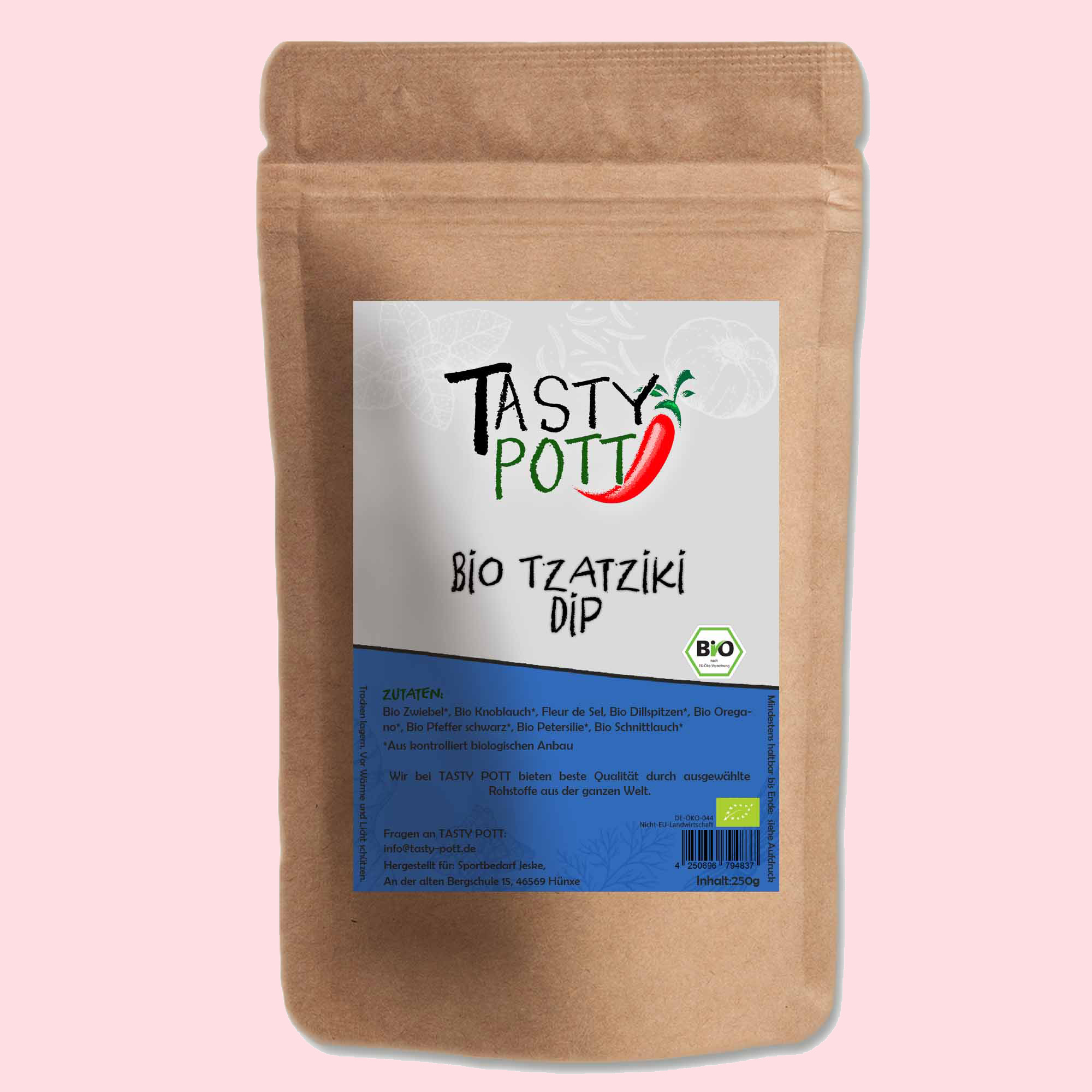 Bio Tzatziki Dip - Gewürzmischung - 30g Beutel von Tasty Pott