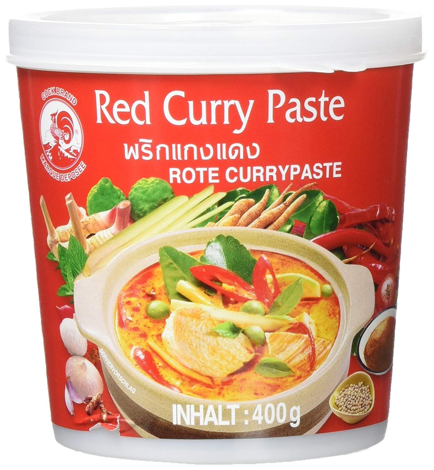 COCK BRAND Mix 3 x 400 g Paste Curry Gelb Grün und Rot COCK BRAND Mix 3 x 400 g Paste Curry Gelb Grün und Rot
