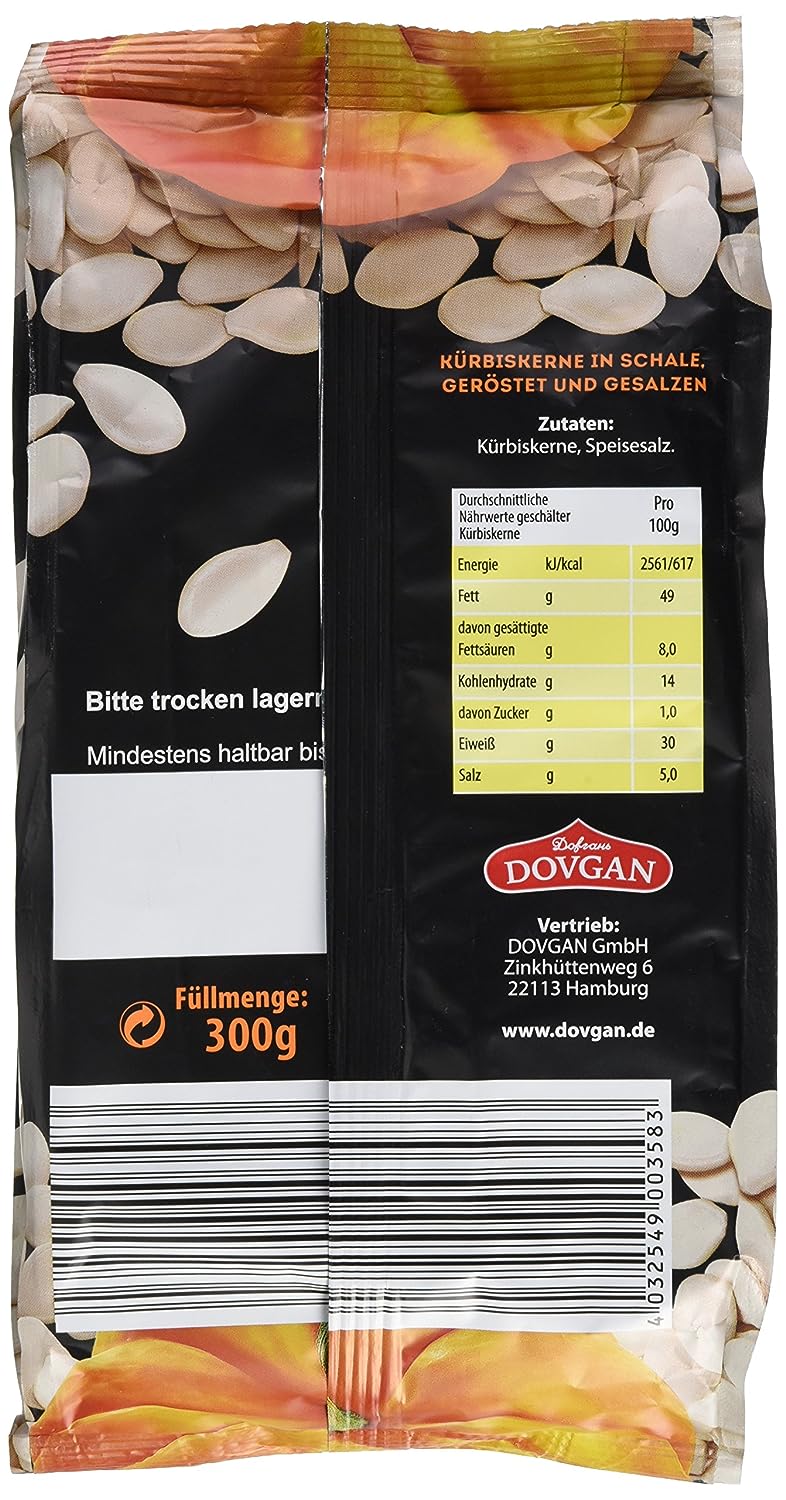 Dovgan Cmak Kürbiskerne ungeschält, geröstet und gesalzen, 300 g Dovgan Cmak Kürbiskerne ungeschält, geröstet und gesalzen, 300 g