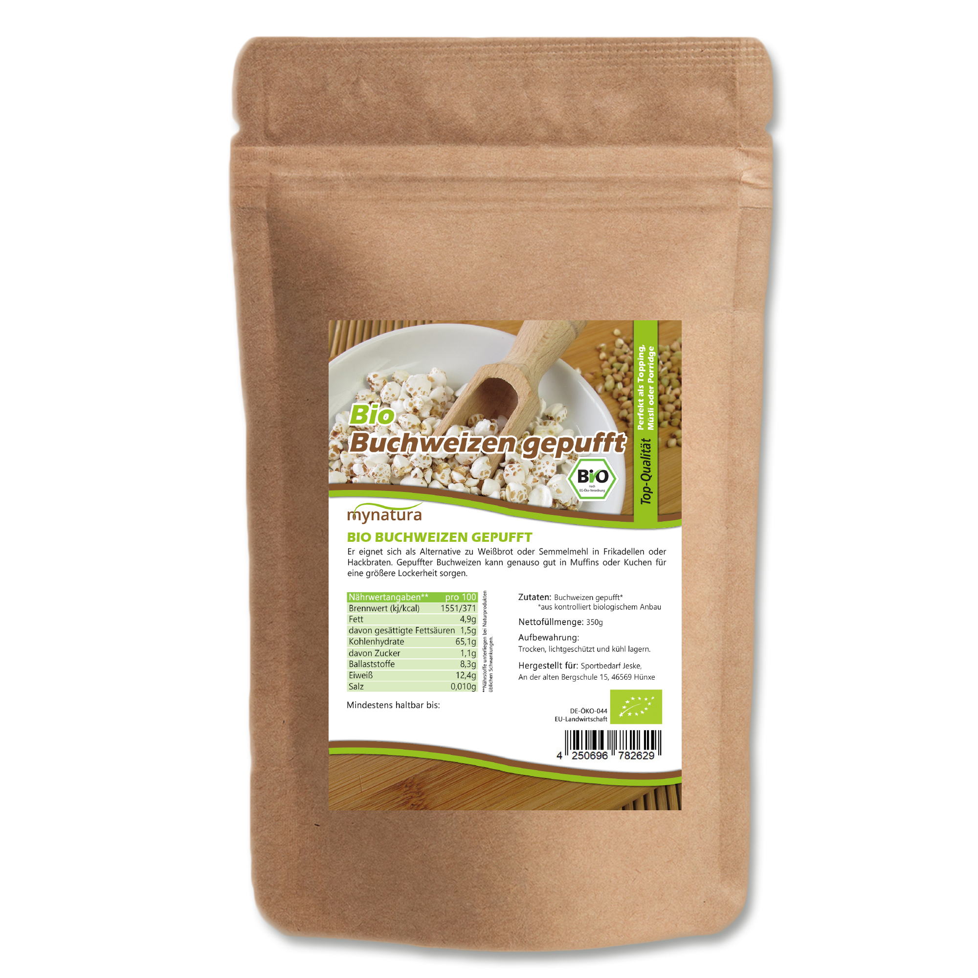 Bio Gepuffter Buchweizen von Mynatura – Knuspriger Snack & vielseitige Zutat in höchster Qualität Bio Gepuffter Buchweizen von Mynatura – Knuspriger Snack & vielseitige Zutat in höchster Qualität