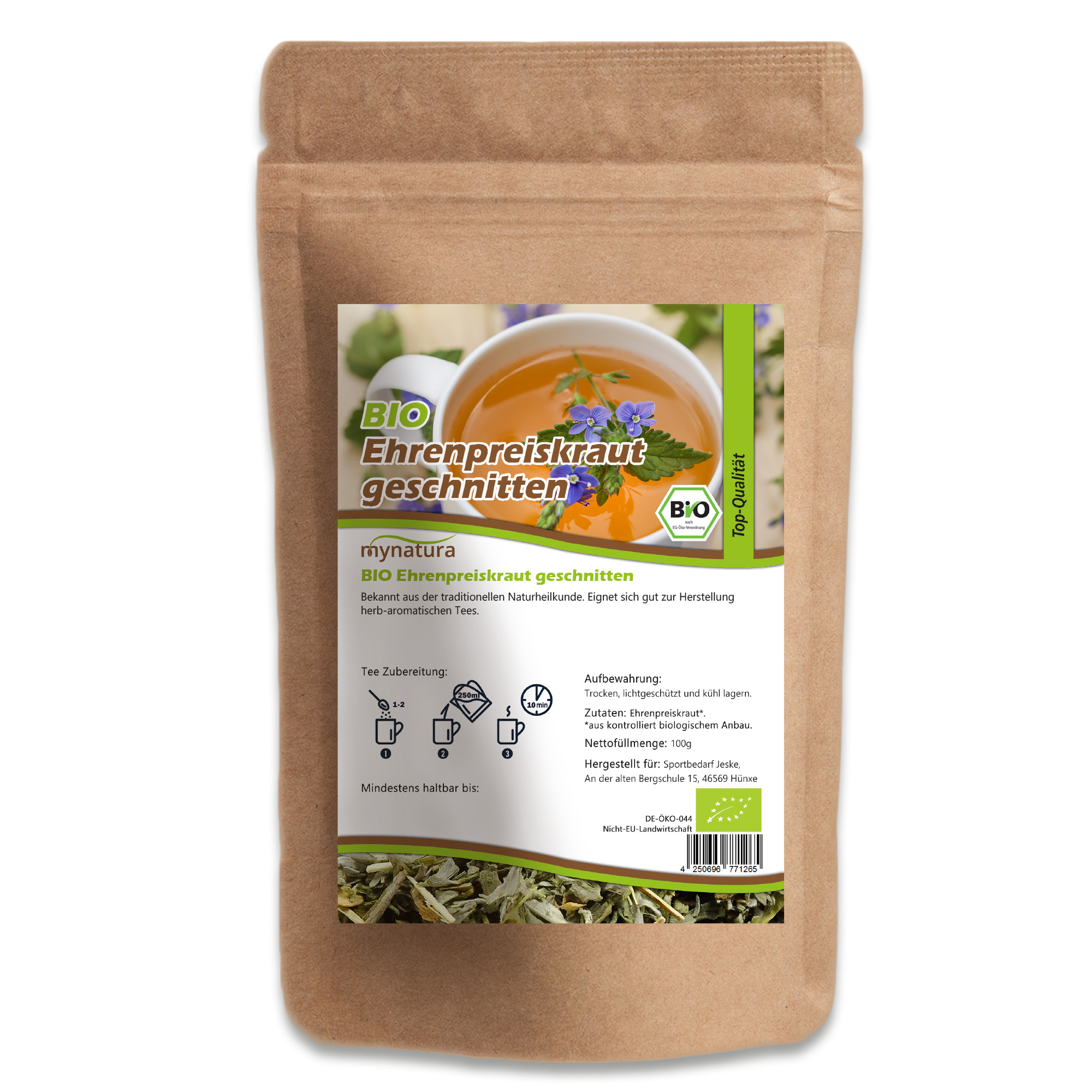 Bio Ehrenpreiskraut geschnitten – Naturreine Kräuterqualität für feine Küche | Mynatura Bio Ehrenpreiskraut geschnitten – Naturreine Kräuterqualität für feine Küche | Mynatura