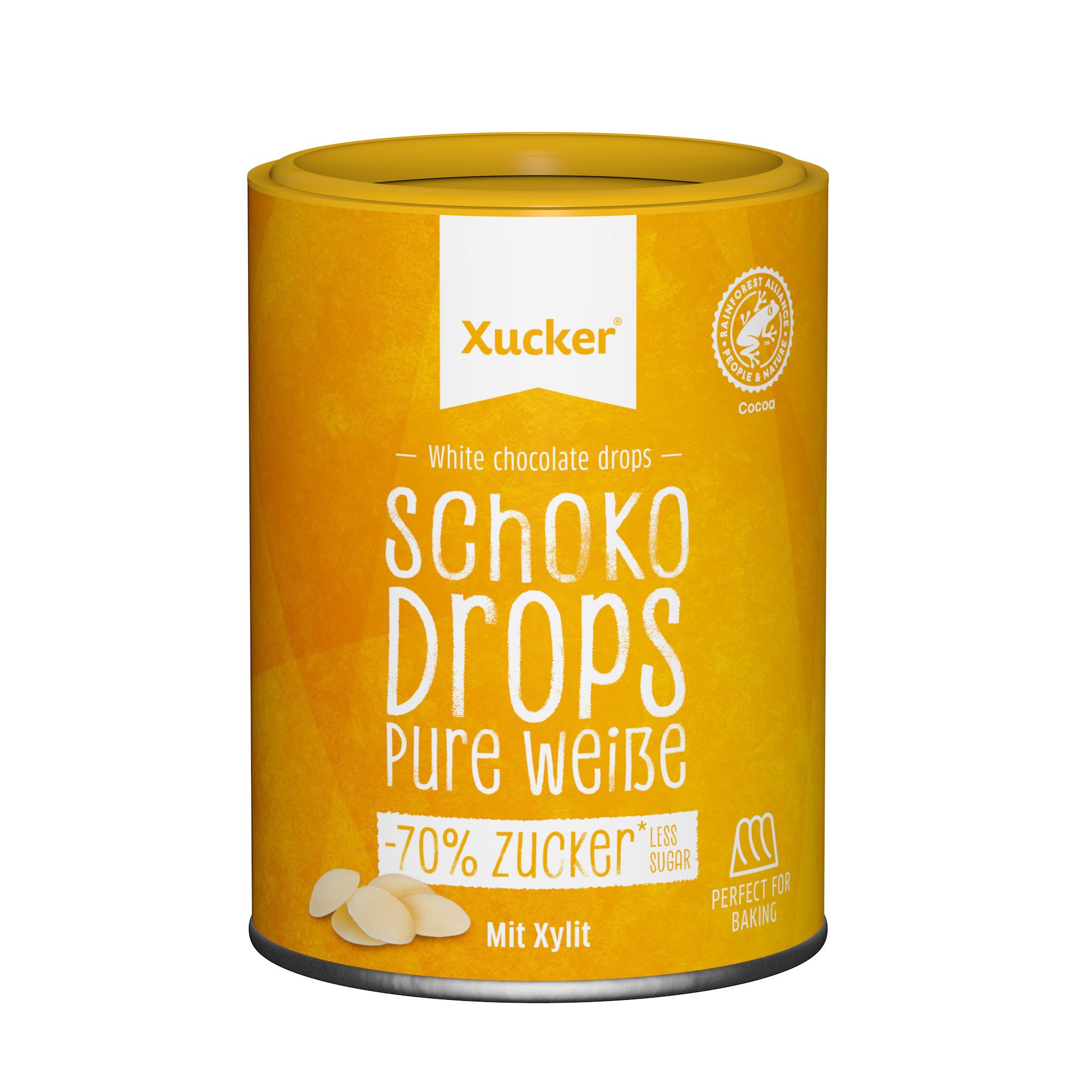 Xucker Schoko Drops weiße Schokolade 200g