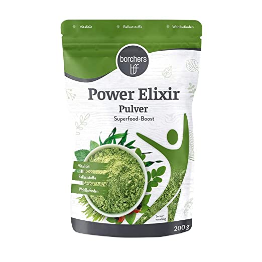 borchers Power Elixier Pulver | Superfood Pulver | Smoothies, Quark und Joghurt | 200 g borchers Power Elixier Pulver | Superfood Pulver | Smoothies, Quark und Joghurt | 200 g