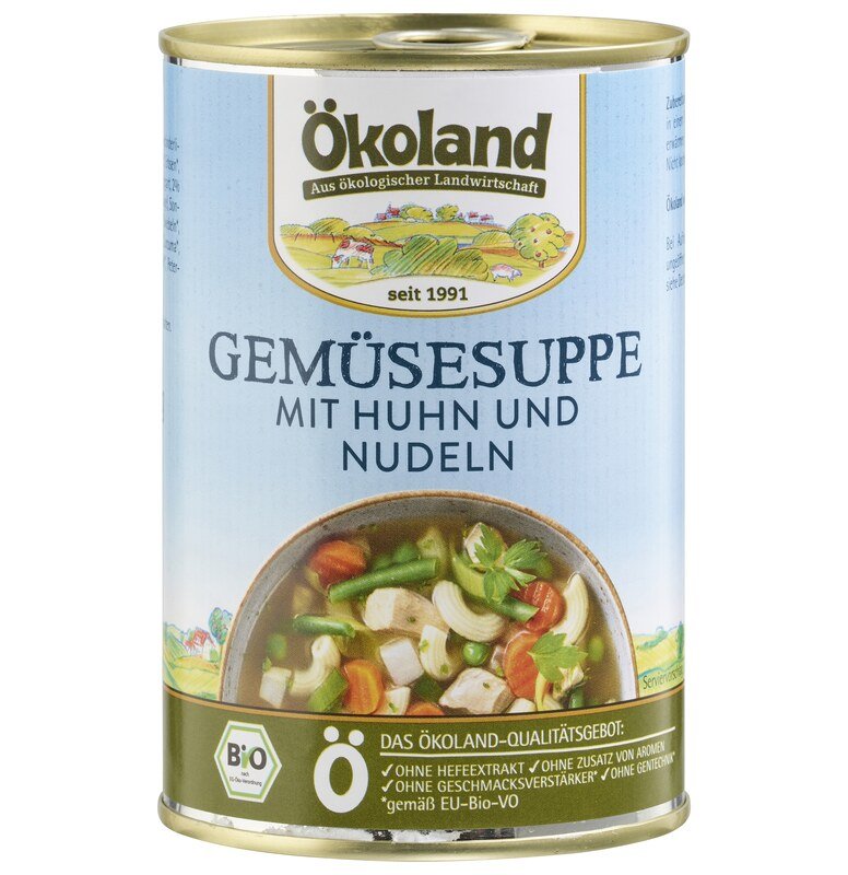 ÖKOLAND Gemüsesuppe mit Geflügel,  (6 x 400 g) ÖKOLAND Gemüsesuppe mit Geflügel,  (6 x 400 g)