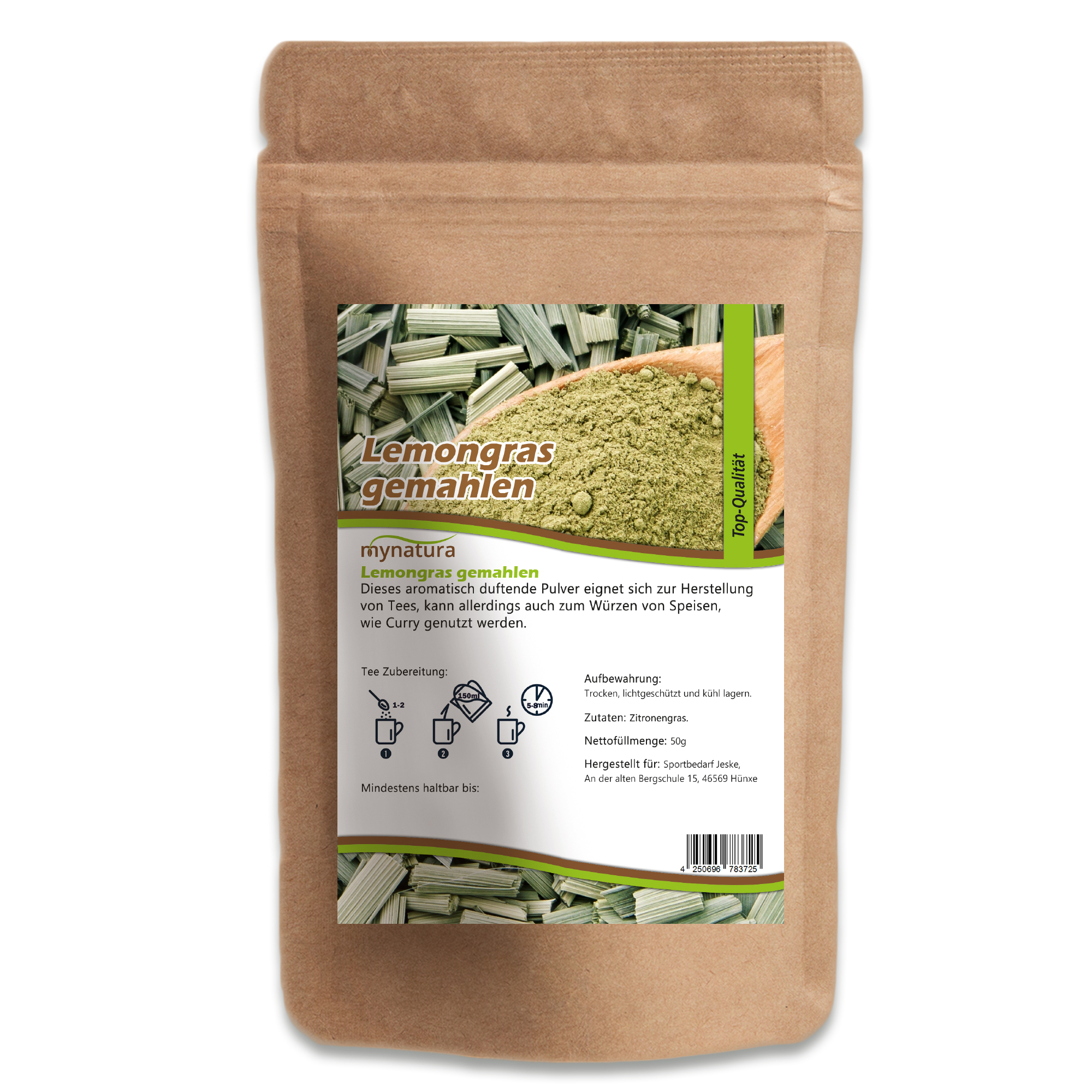 Lemongras gemahlen – aromatisches Zitronengras für Currys, Tees und asiatische Gerichte | mynatura 50g Lemongras gemahlen – aromatisches Zitronengras für Currys, Tees und asiatische Gerichte | mynatura 50g