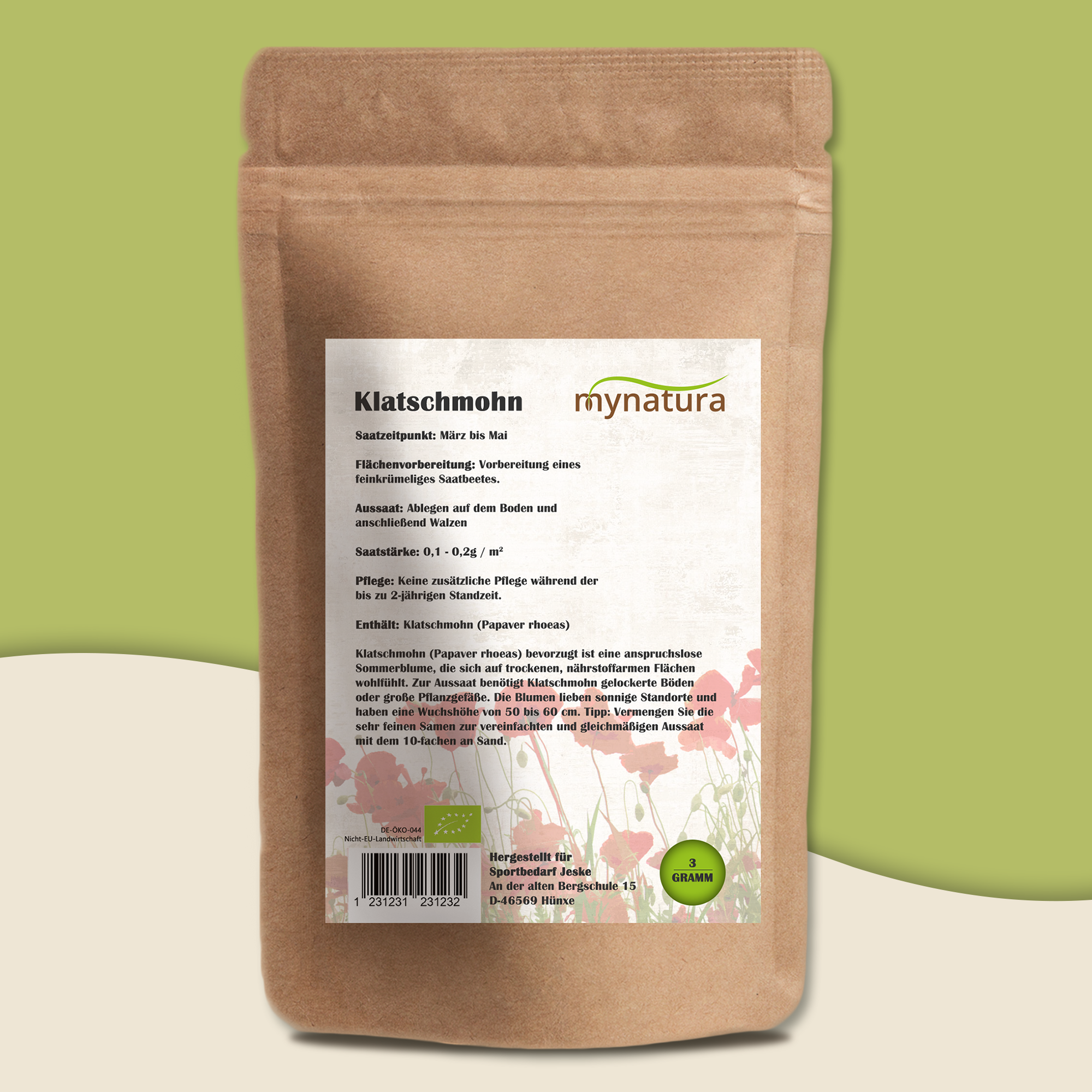 Mynatura Bio Mohnwiese Saatgutmischung (3g) Mynatura Bio Mohnwiese Saatgutmischung (3g)