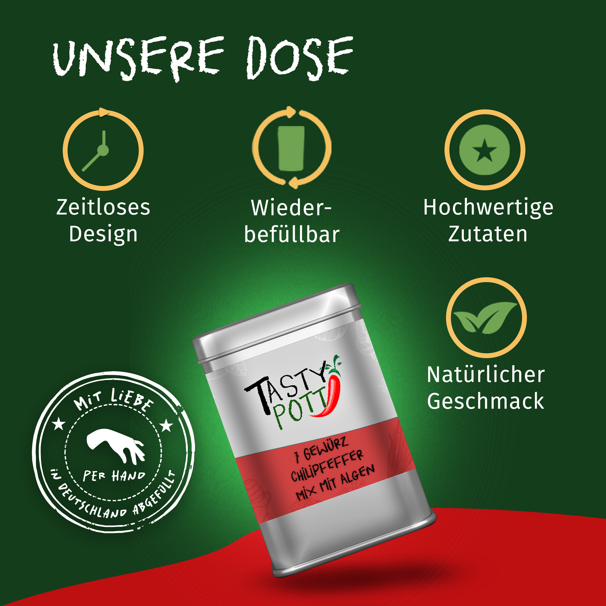 7 Gewürz Chilipfeffer mit Algen 30g