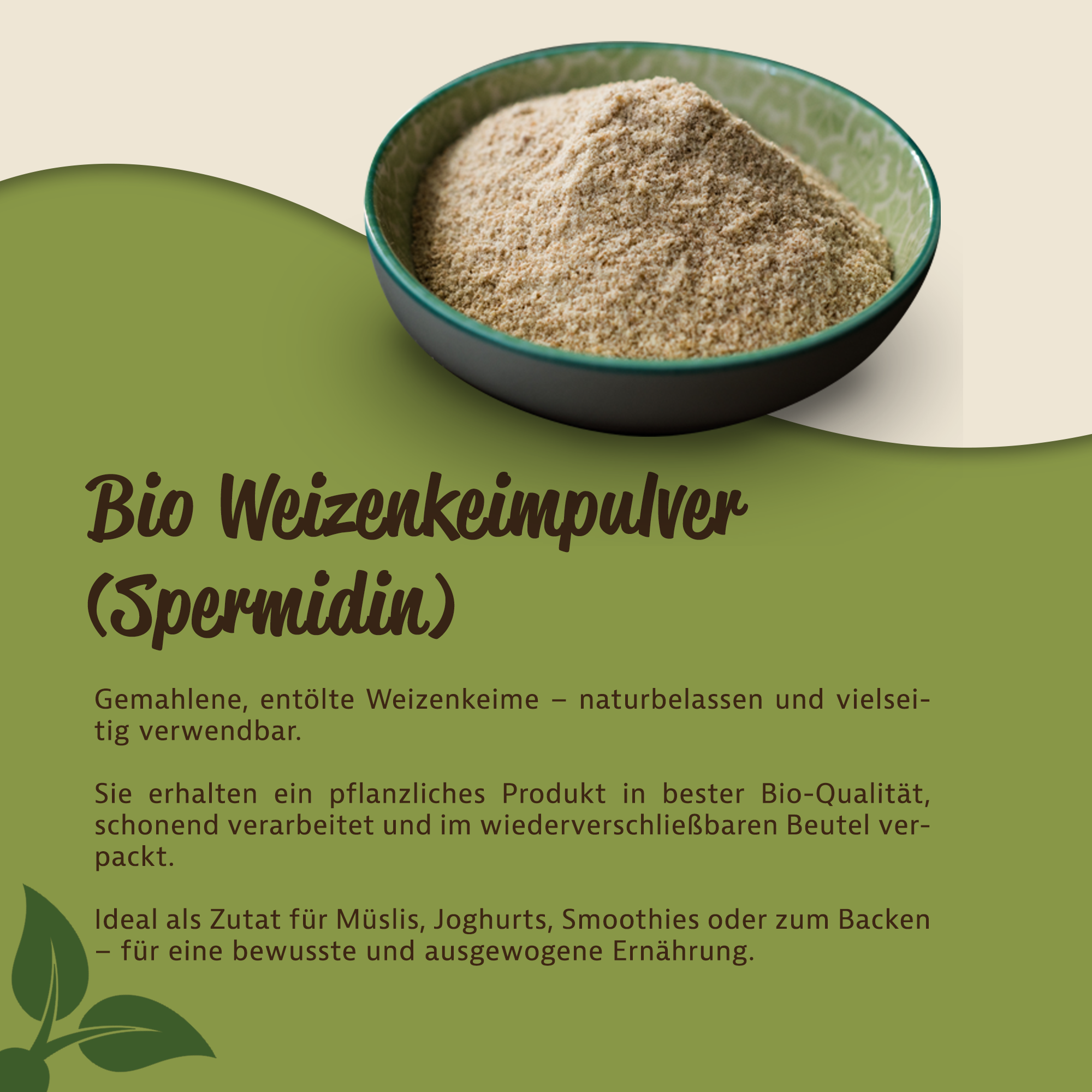 Mynatura Bio Weizenkeime gemahlen - Spermidin 250g