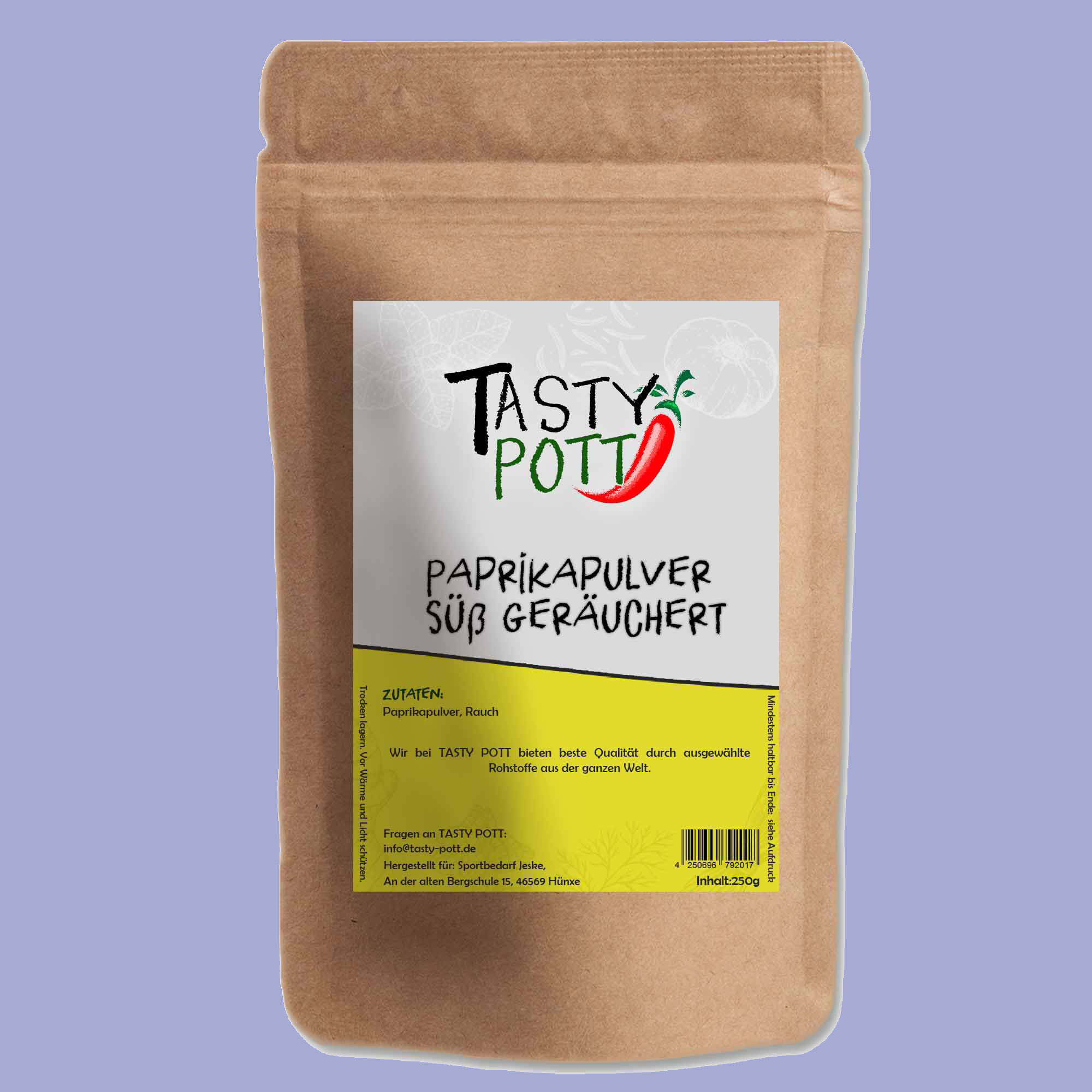 Paprika Pulver geräuchert - geräuchertes Paprikapulver - 250g von Tasty Pott