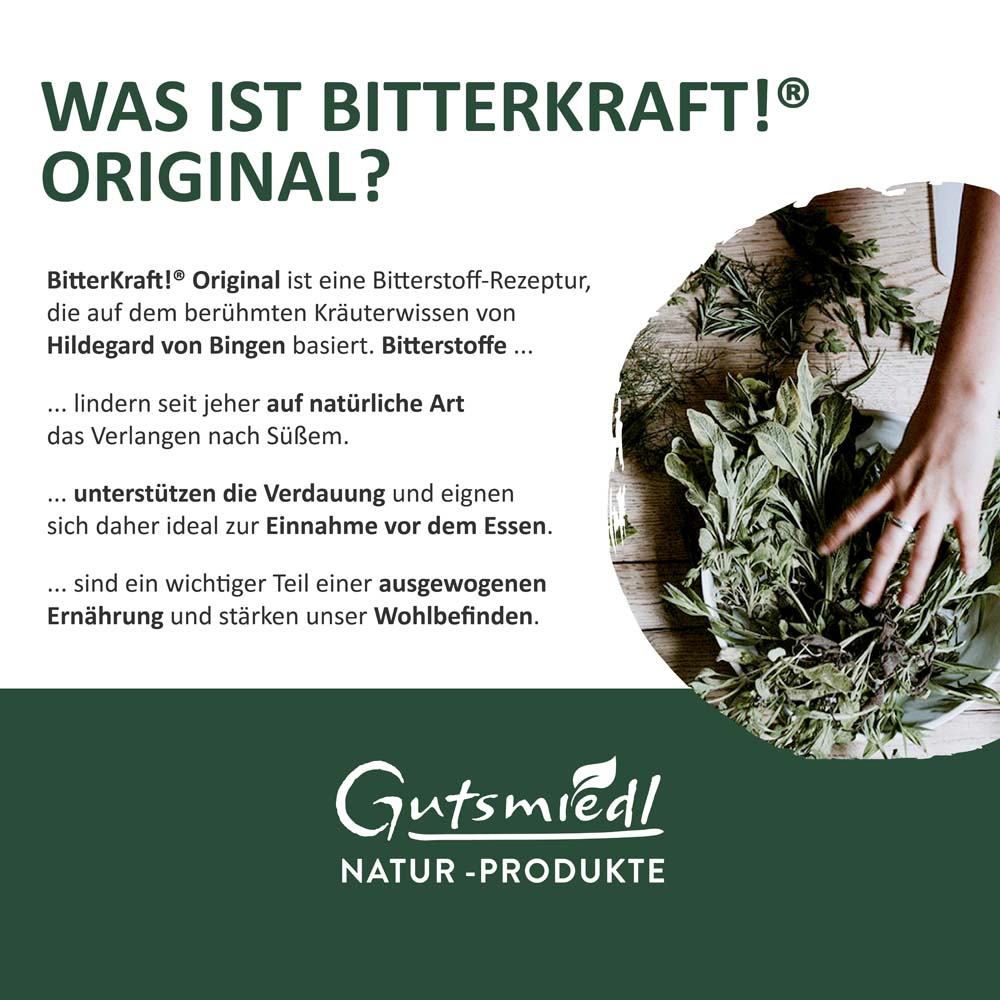 BITTERKRAFT Original Spray BIO Tropfen nach Hildegard von Bingen 20ml