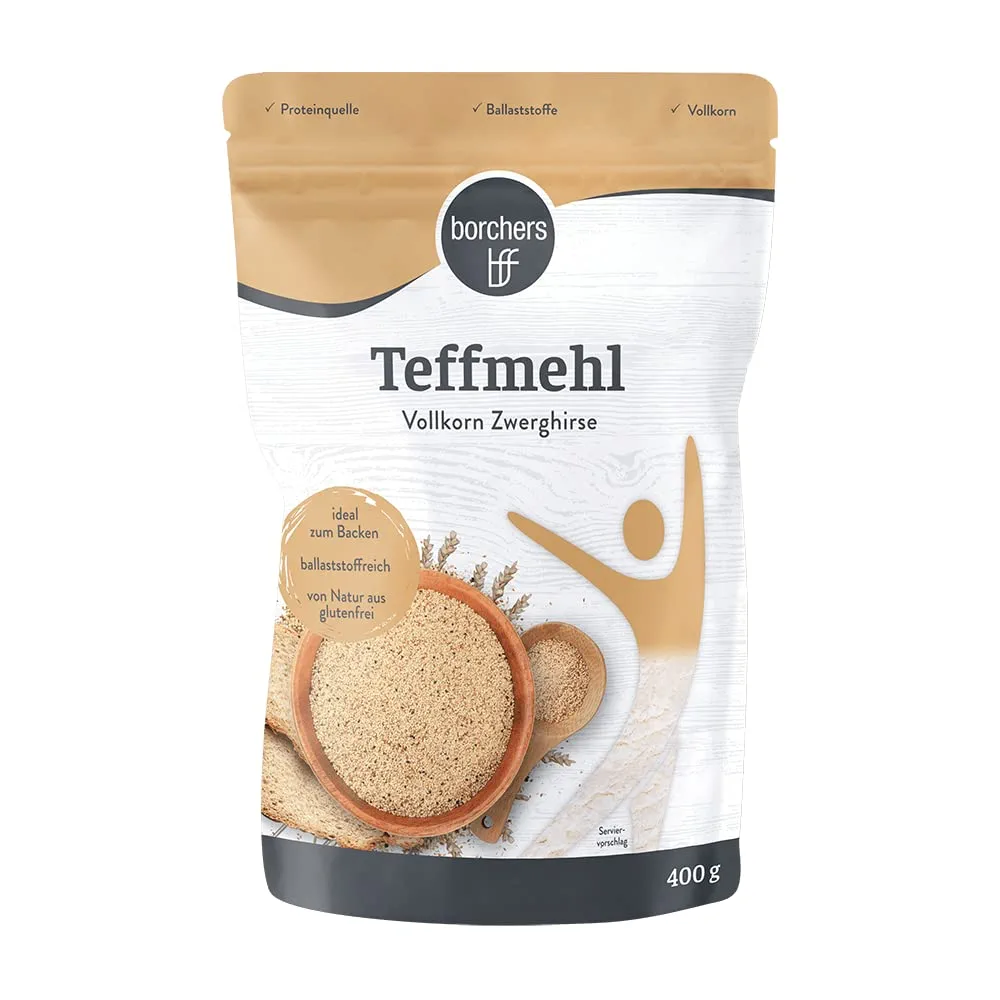 borchers - Helles Teffmehl Vollkorn 400g borchers - Helles Teffmehl Vollkorn 400g