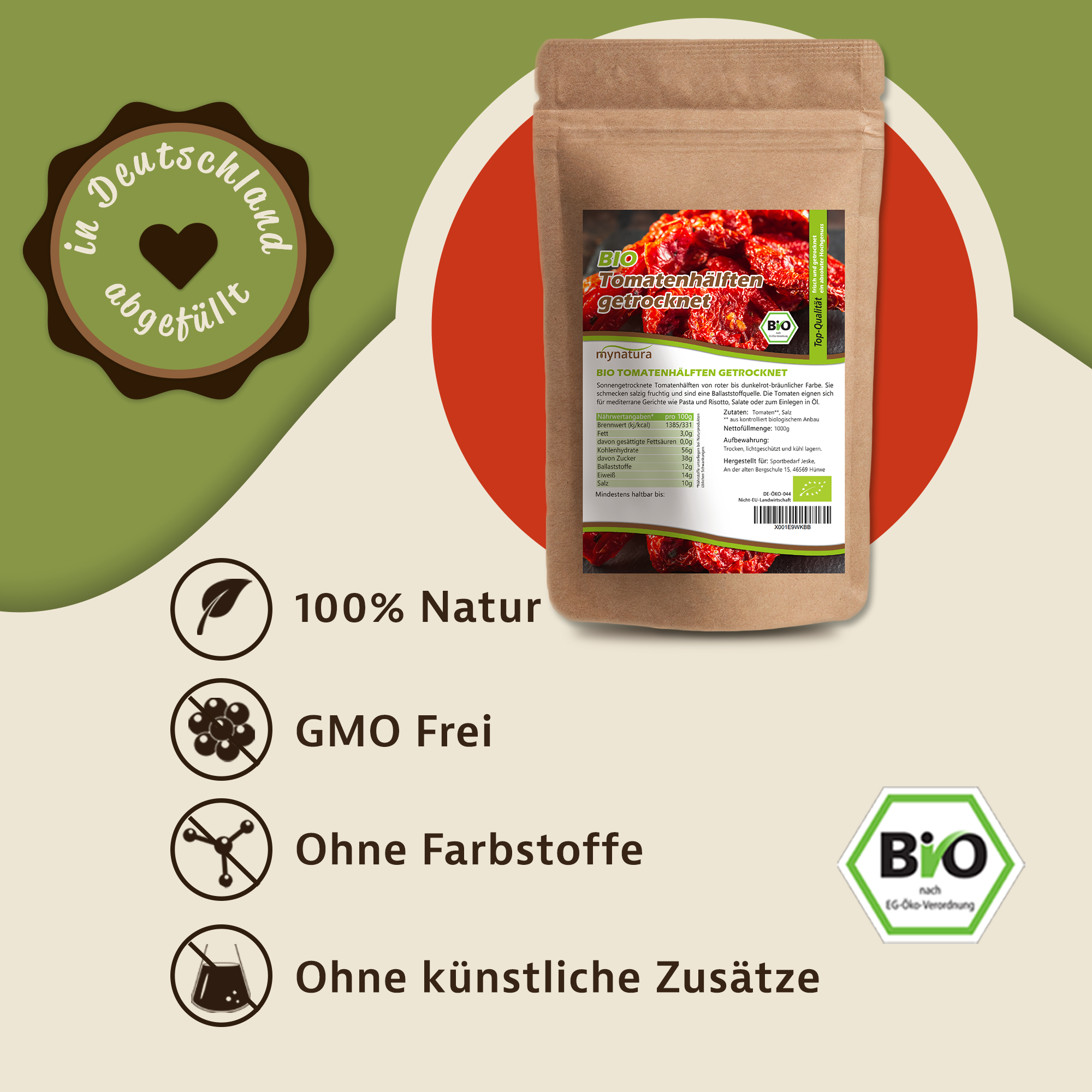 Mynatura Bio Tomatenhälften getrocknet