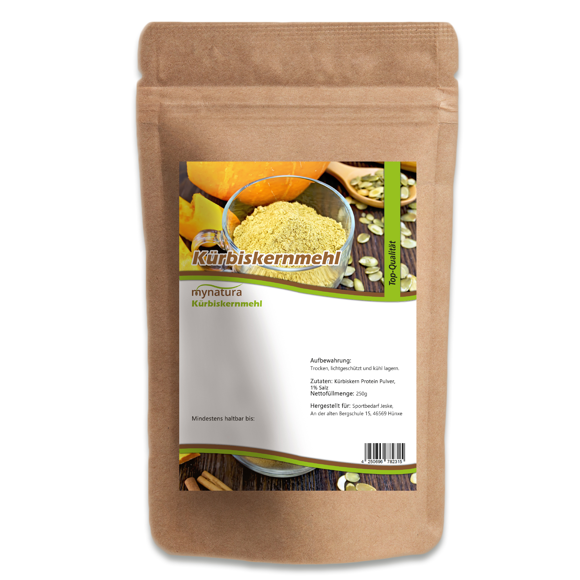 Kürbiskernmehl ohne Schale, entölt von mynatura – natürliche glutenfreie Mehlalternative für Backen & Kochen 250g