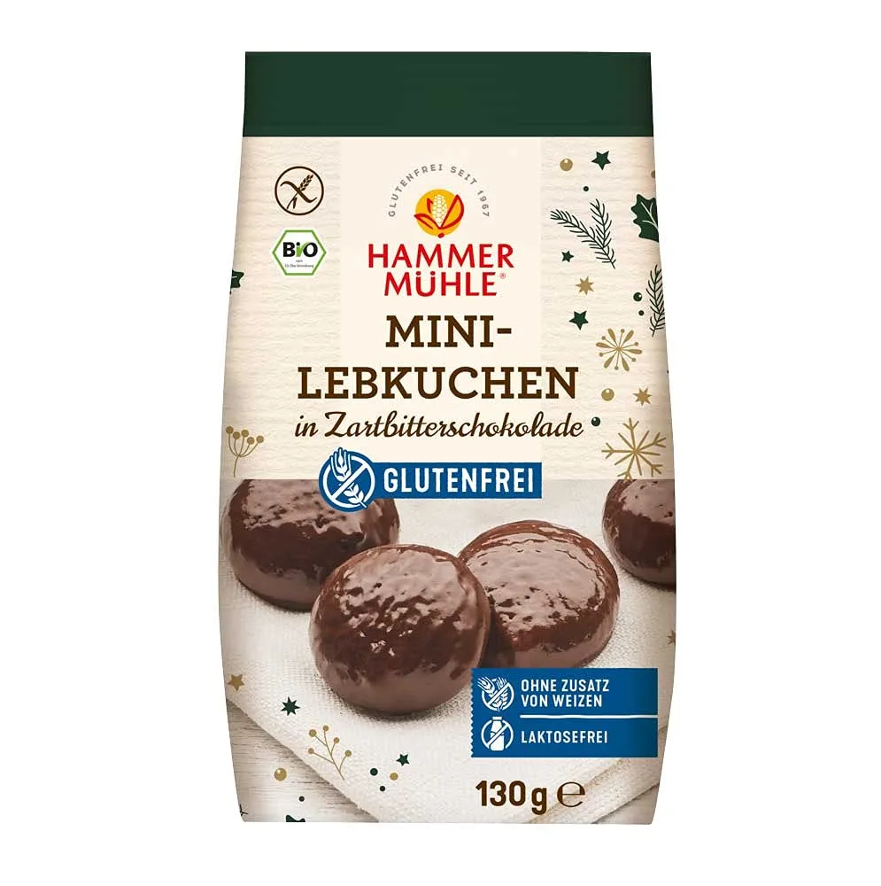 Hammermühle Mini-Lebkuchen in Zartbitterschokolade bio 130g