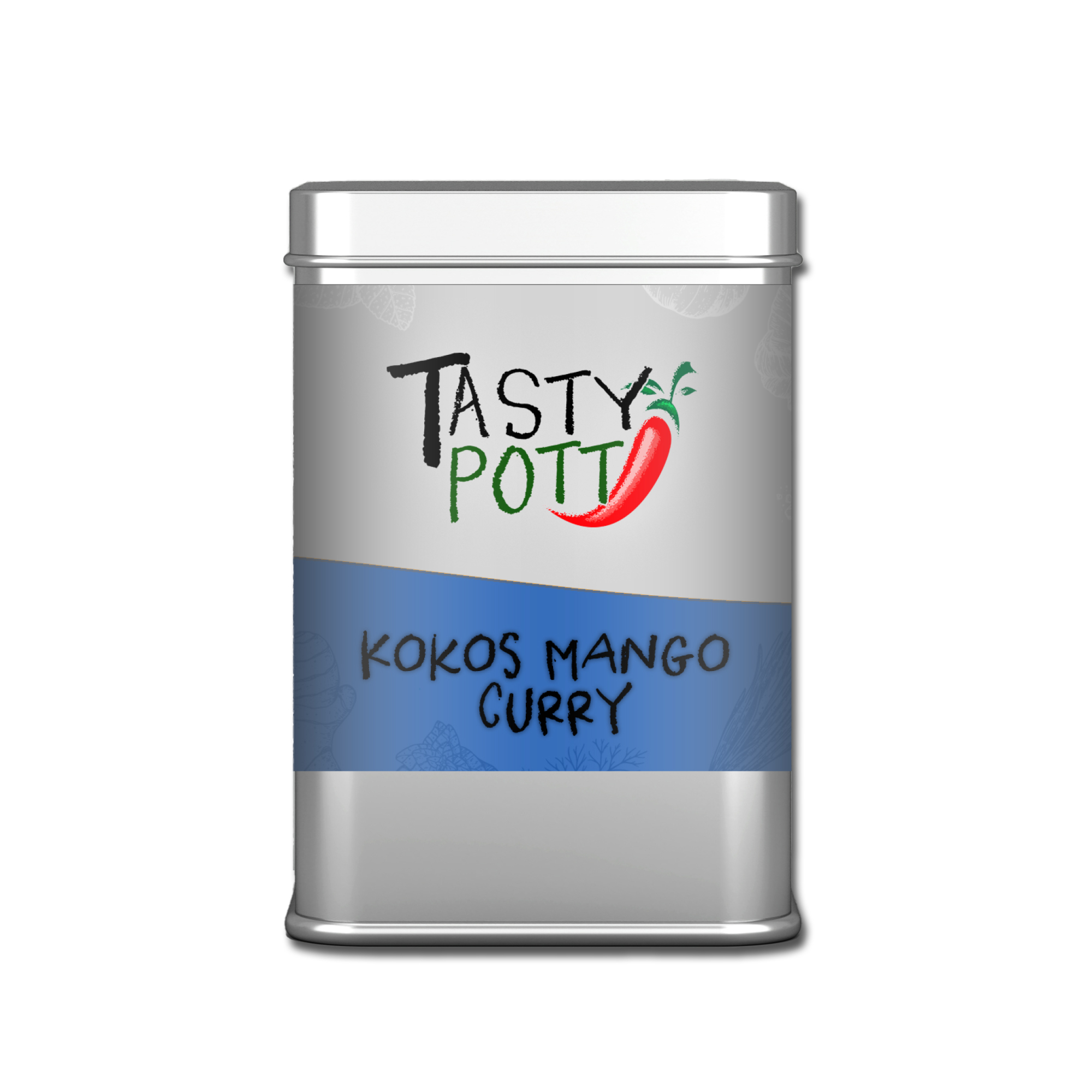 Kokos Mango Curry Gewürz | 75g Dose Tasty Pott   Kokos Mango Curry Gewürz | 75g Dose Tasty Pott