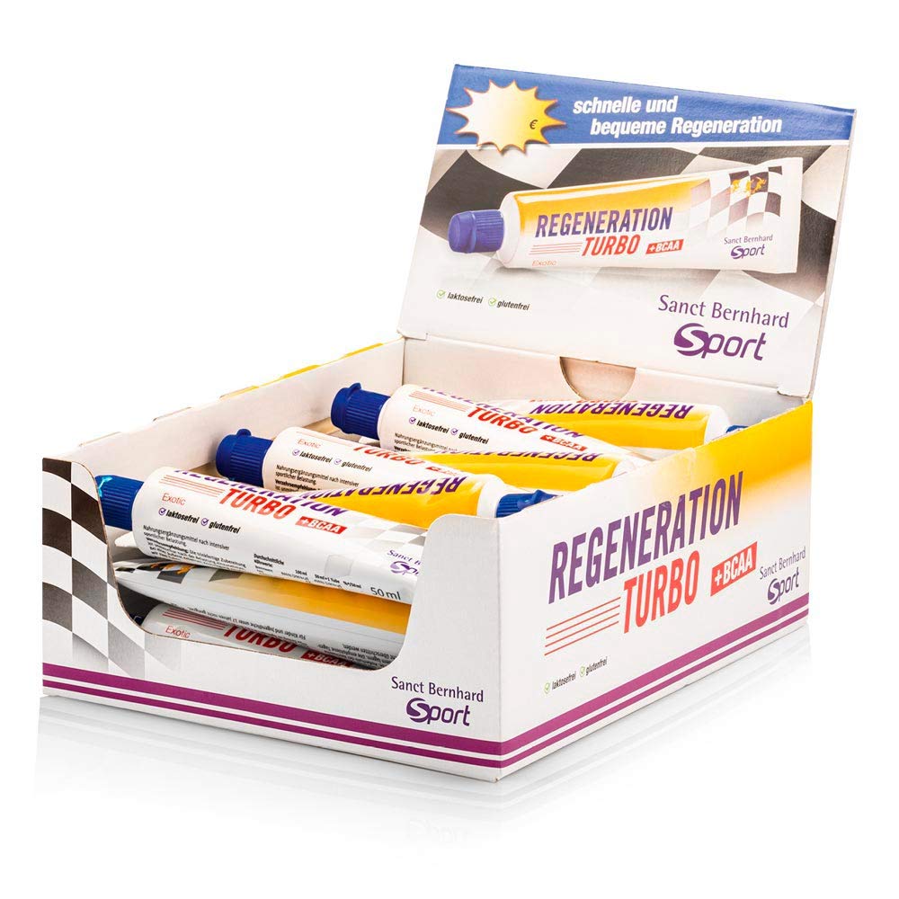 Sanct Bernhard Sport Regenerationsturbo +BCAA Box mit 18 Tuben Sanct Bernhard Sport Regenerationsturbo +BCAA Box mit 18 Tuben