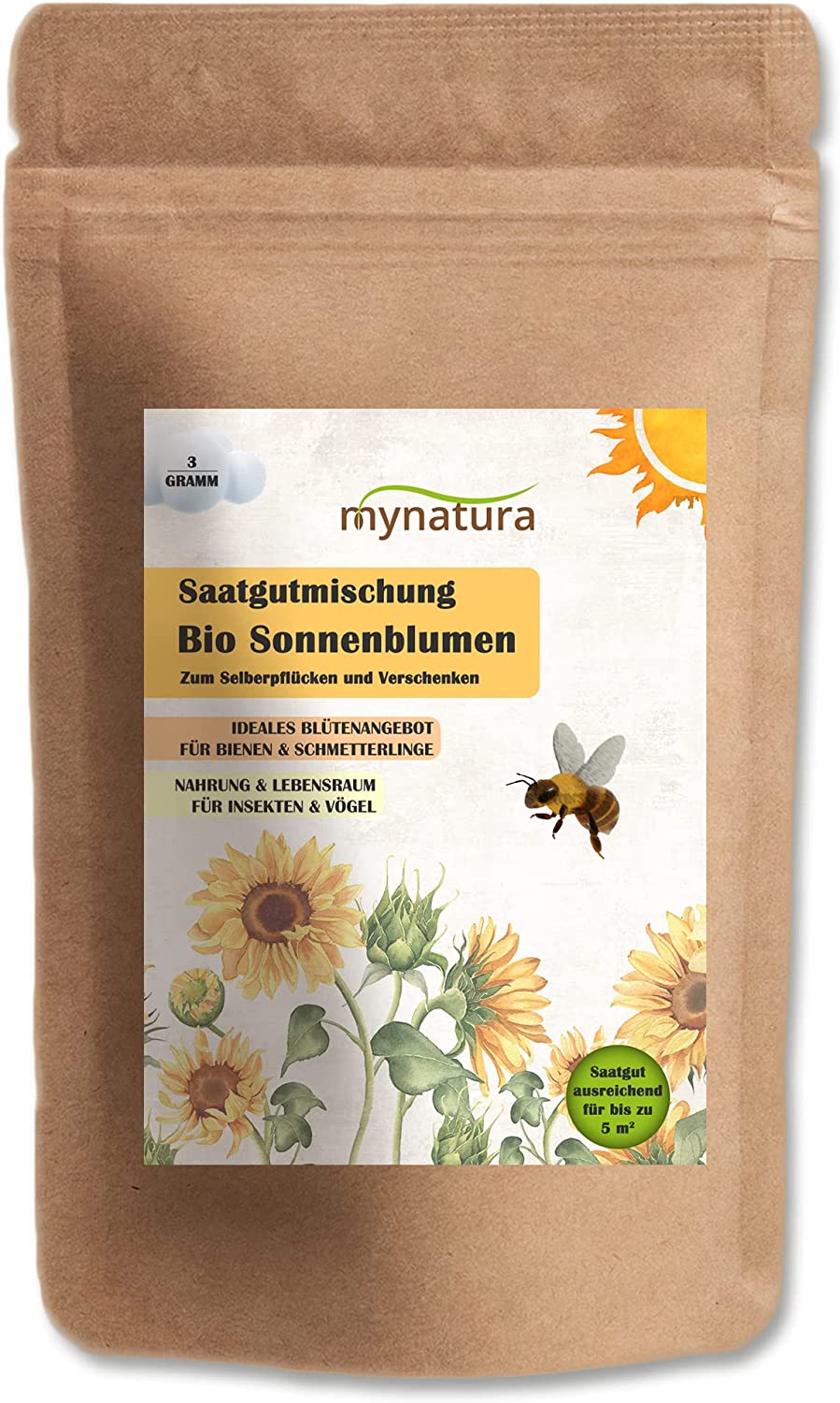 Mynatura Bio Sonnenblumen Saatgutmischung Saatgut (3g) Mynatura Bio Sonnenblumen Saatgutmischung Saatgut (3g)
