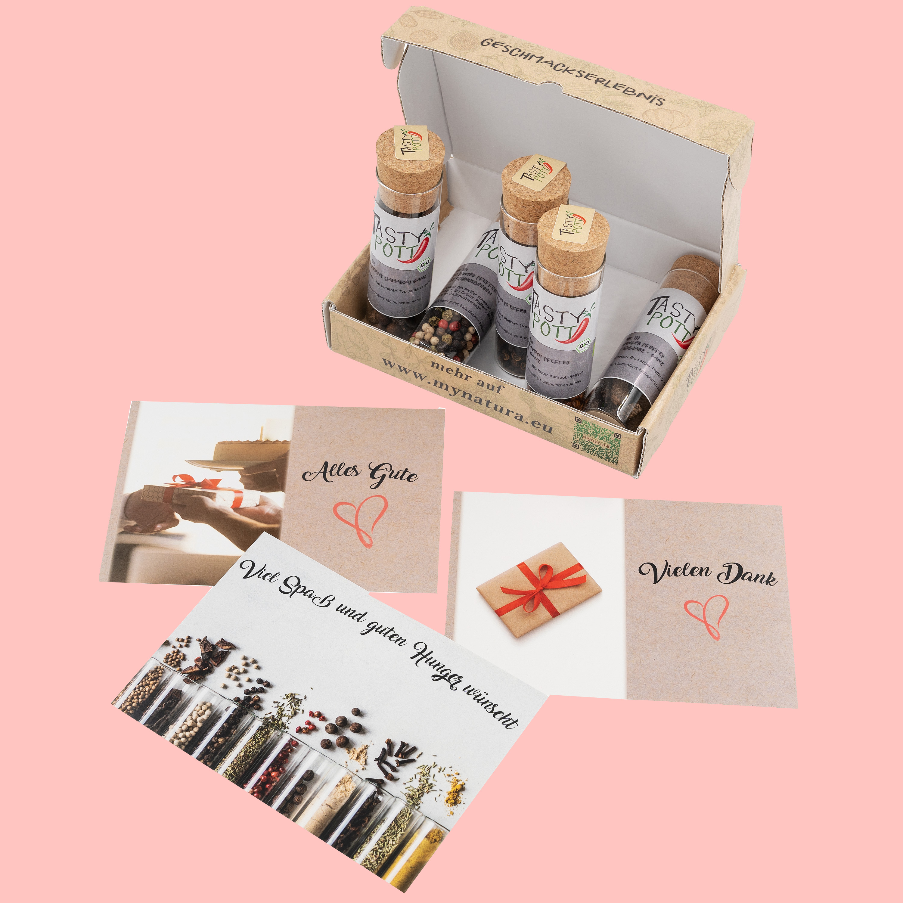 Tasty Pott Gewürzbox Dank-Box - Viel Spaß und guten Hunger Tasty Pott Gewürzbox Dank-Box - Viel Spaß und guten Hunger