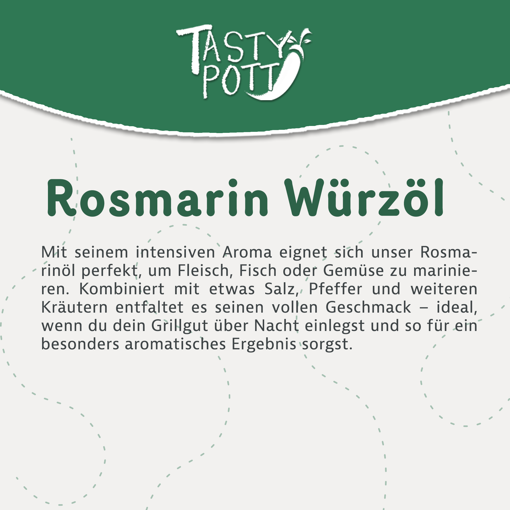 Rosmarin Würzöl 100ml Flasche von Tasty Pott