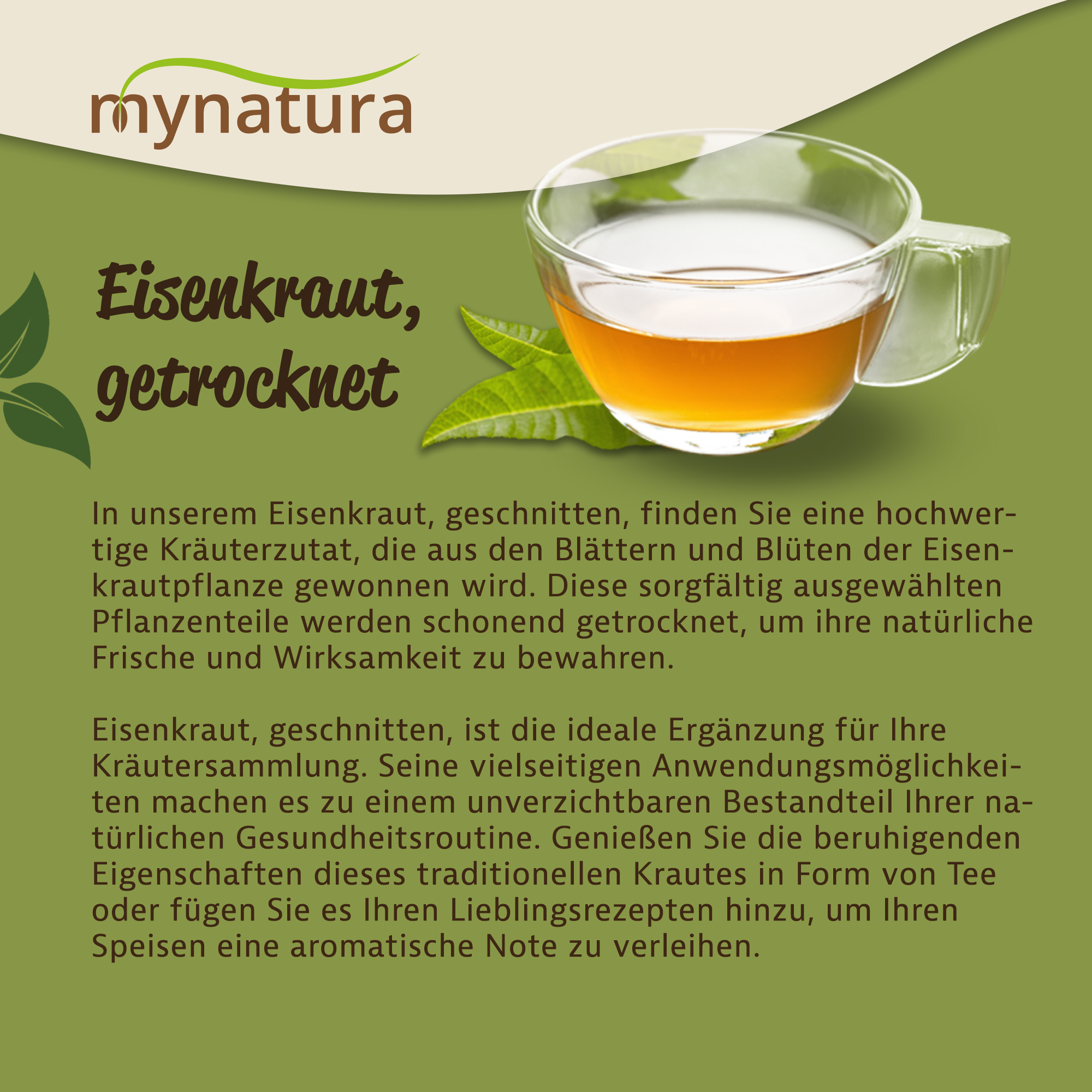 Mynatura Eisenkraut getrocknet und geschnitten 250g