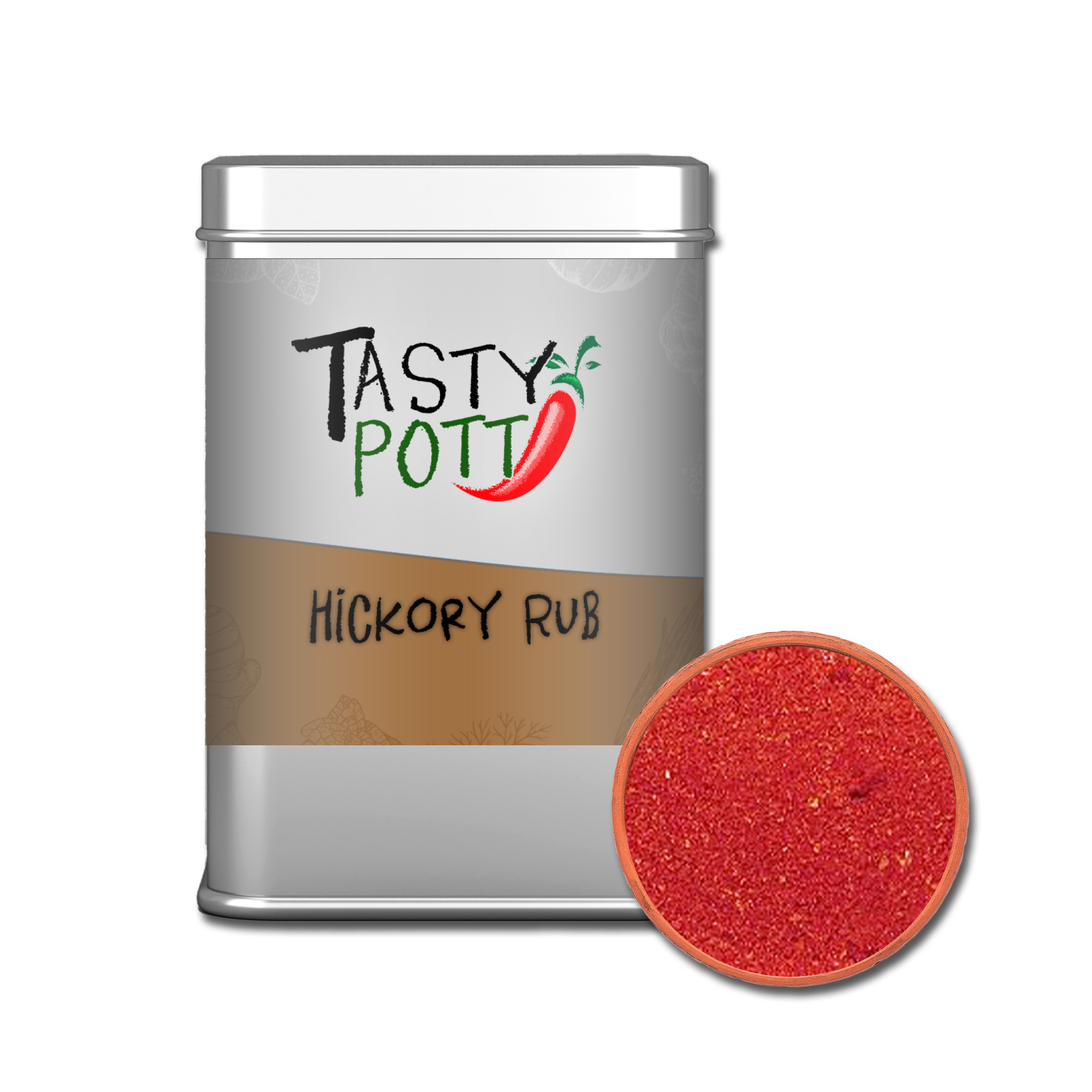 Tasty Pott Hickory Rub 70g Dose Tasty Pott Hickory Rub 70g Dose