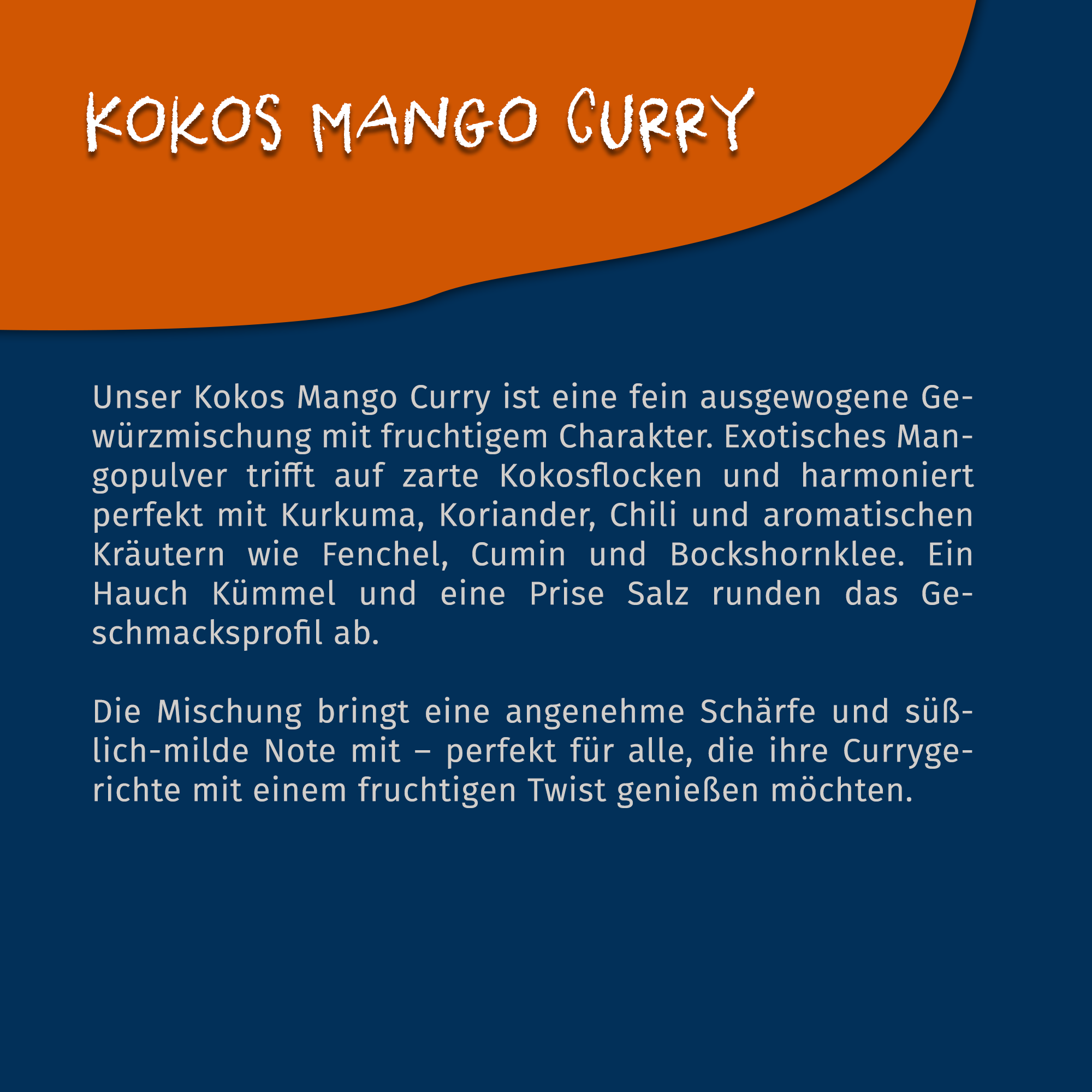 Kokos Mango Curry Gewürz | 75g Dose Tasty Pott  